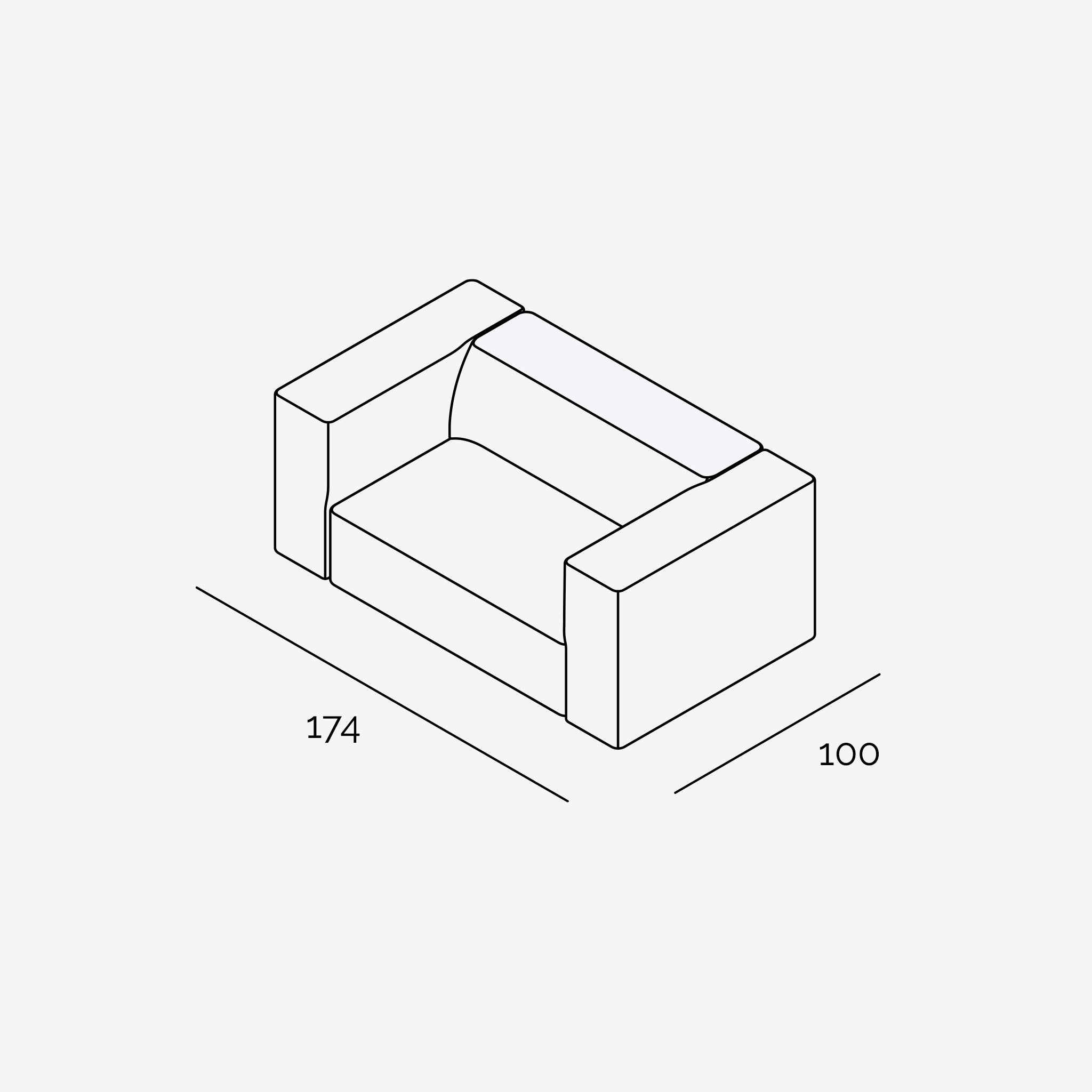 Meester Loveseat groß