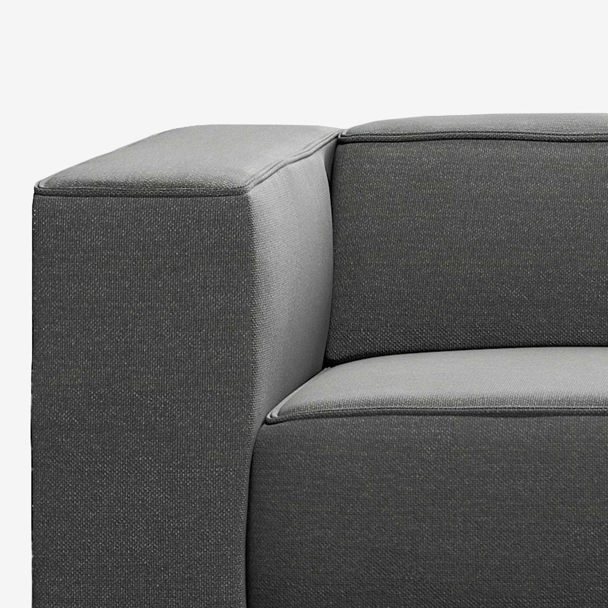 Meester Sofa linke Armlehne Nantes Sooty Detail