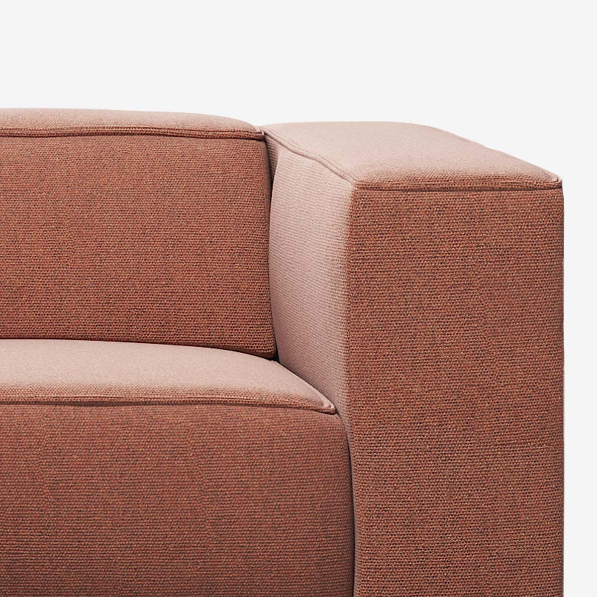 Meester Sofa rechte Armlehne Heritage Rust Detail