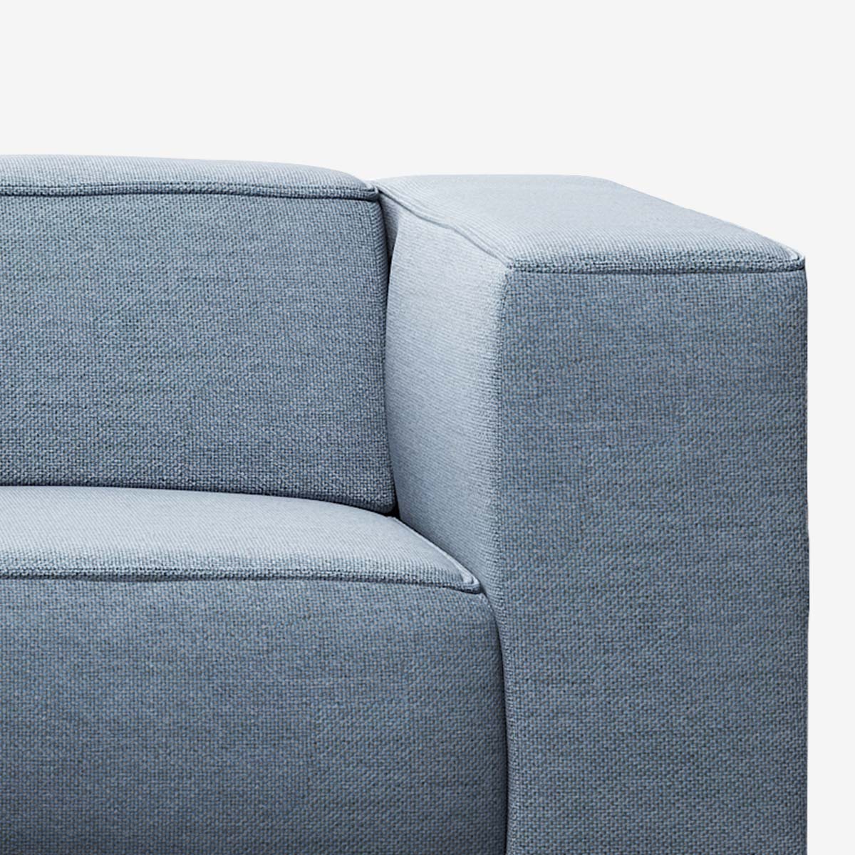 Meester Sofa rechte Armlehne Nantes Carbon Sky Detail