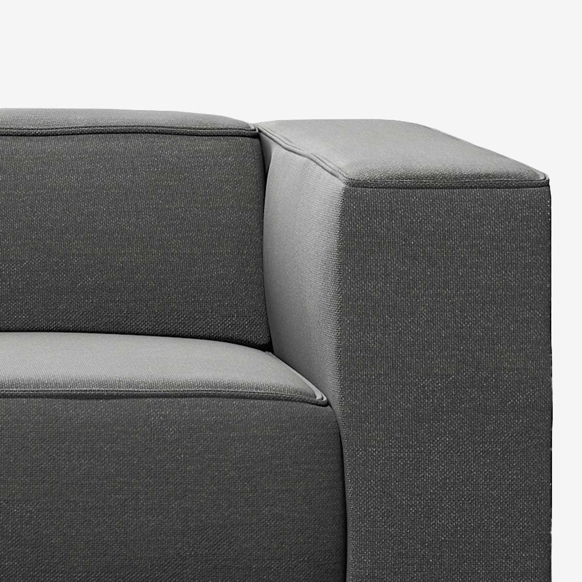 Meester Sofa rechte Armlehne Nantes Sooty Detail