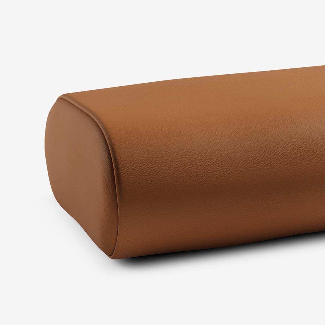Nackenkissen Leder Cognac Detail 01