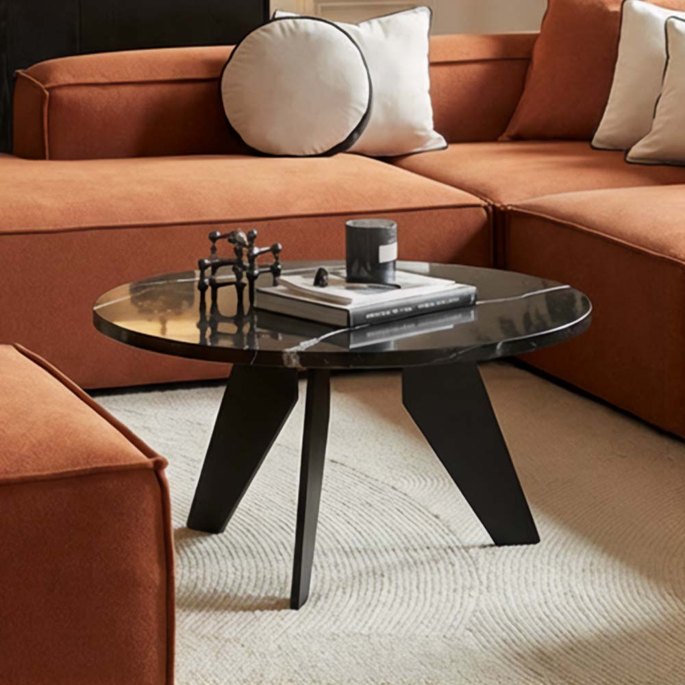 Runder Beistelltisch Marmor Hoogland Eternal Marquina