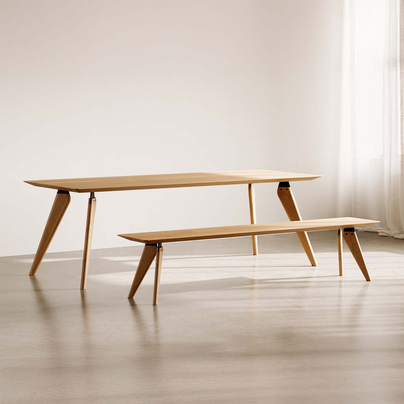 Sitzbank Hielke mit Hielke Sitzbank in Natur