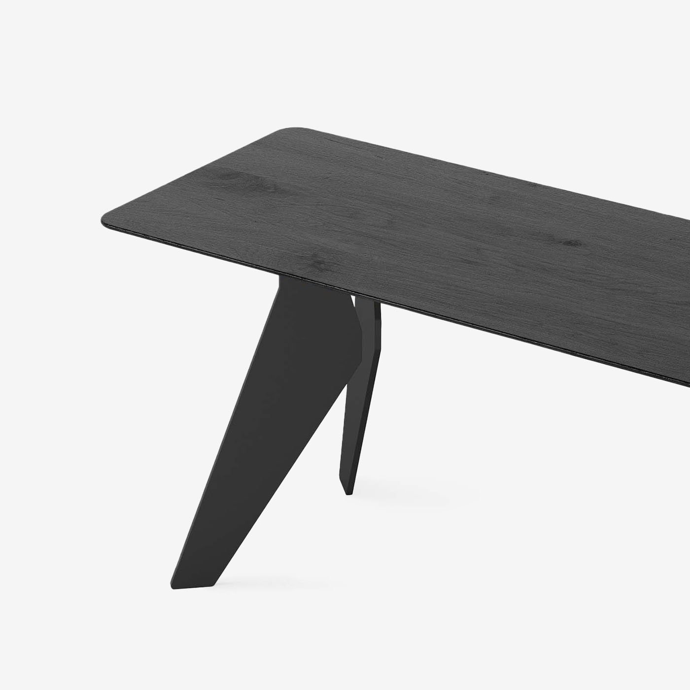 Sitzbank Hoogland Metall Schwarz Espresso Detail