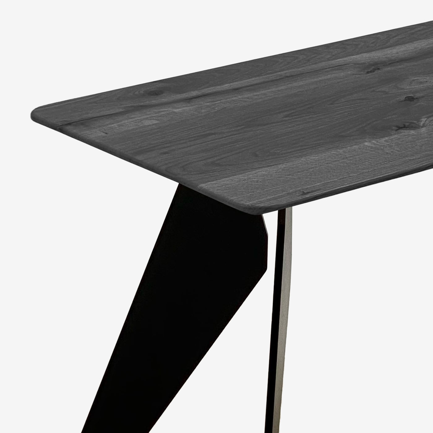 Sitzbank Hoogland Metall Schwarz Espresso Detail