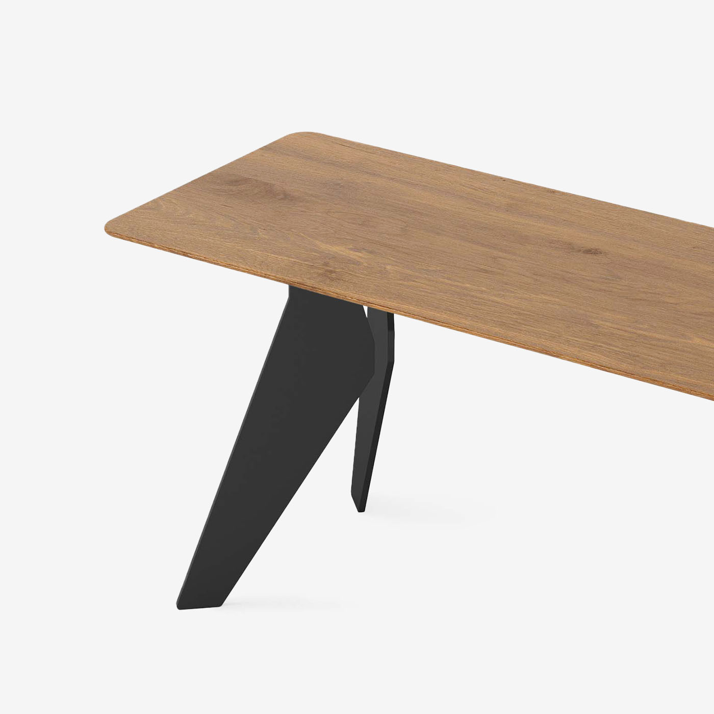 Sitzbank Hoogland Metall Schwarz Honey Detail