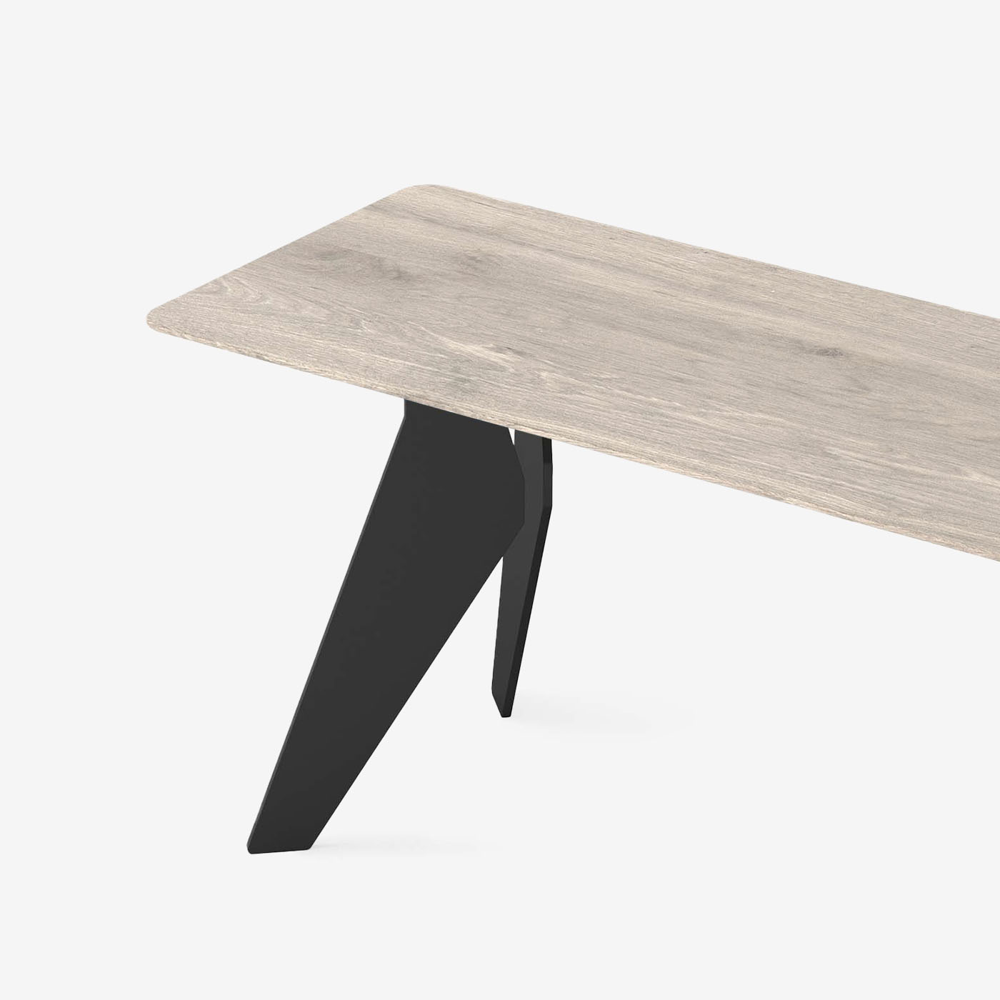 Sitzbank Hoogland Metall Schwarz Milk Detail