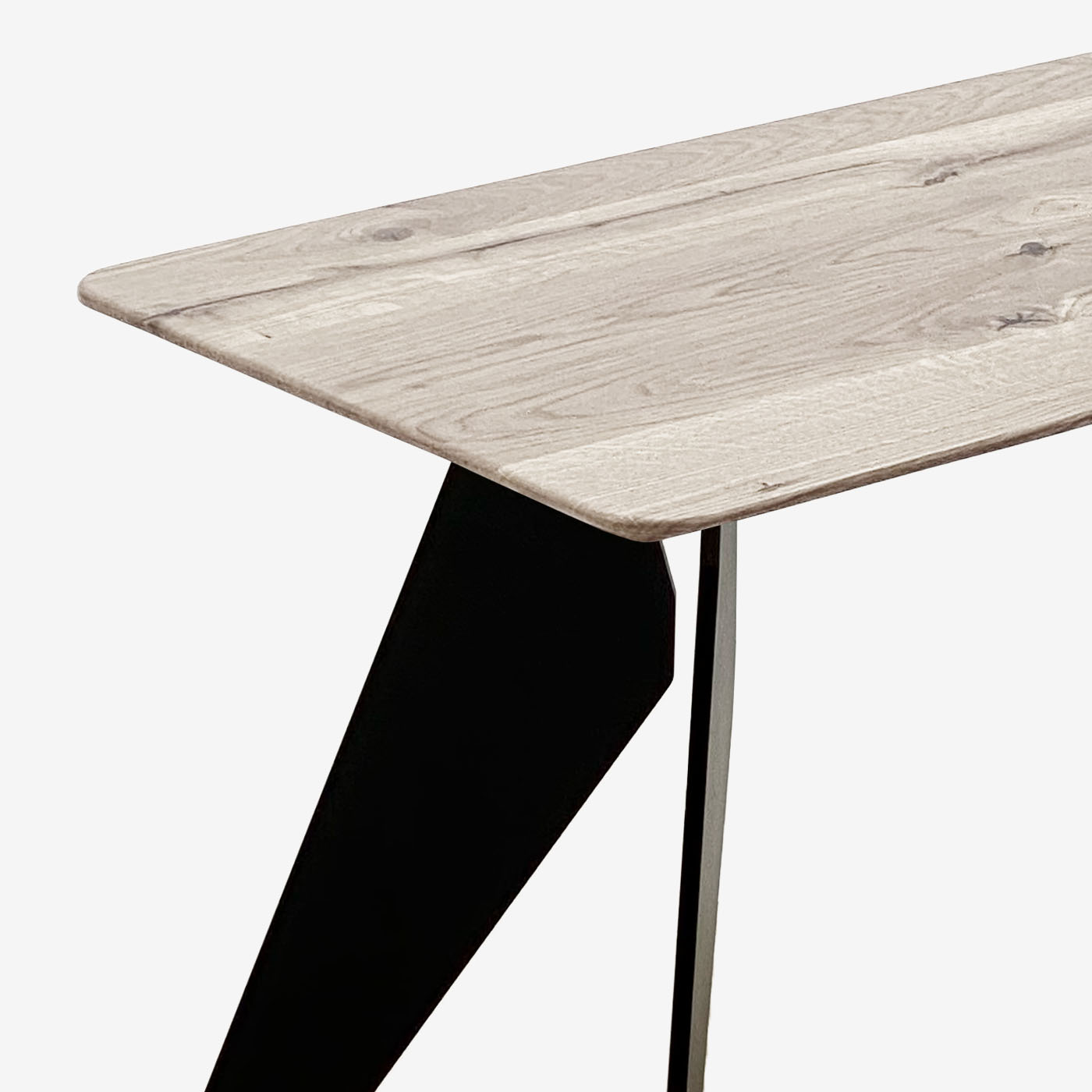 Sitzbank Hoogland Metall Schwarz Milk Detail