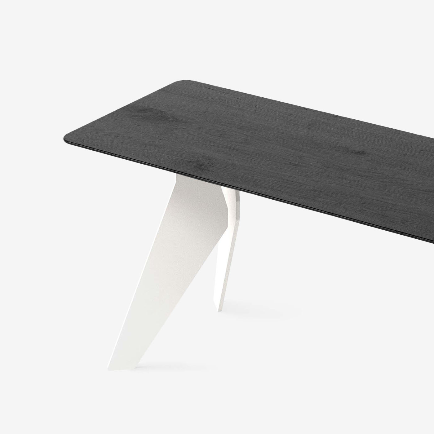 Sitzbank Hoogland Metall Weiß Espresso Detail