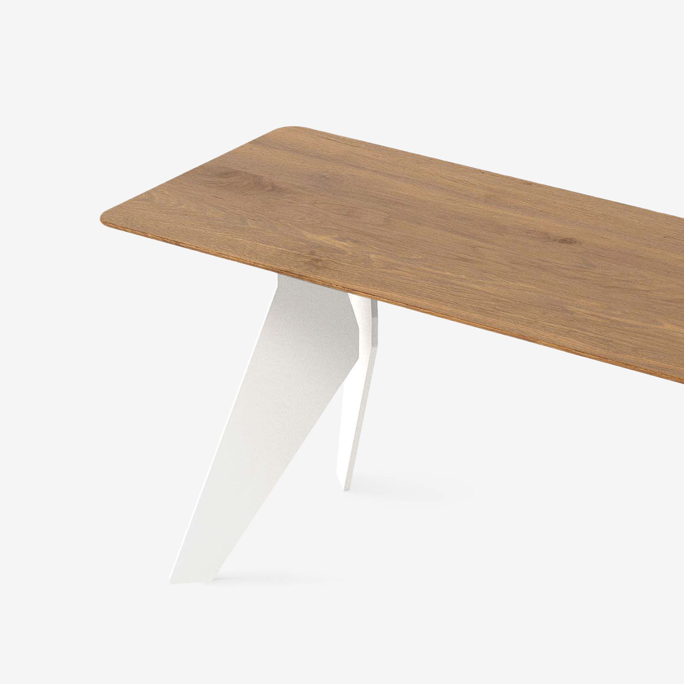 Sitzbank Hoogland Metall Weiß Honey Detail