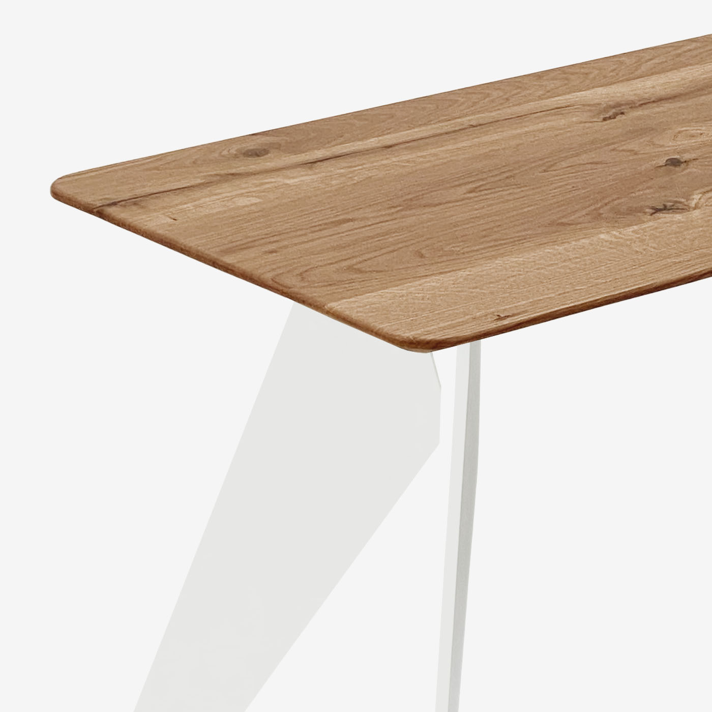 Sitzbank Hoogland Metall Weiß Honey Detail