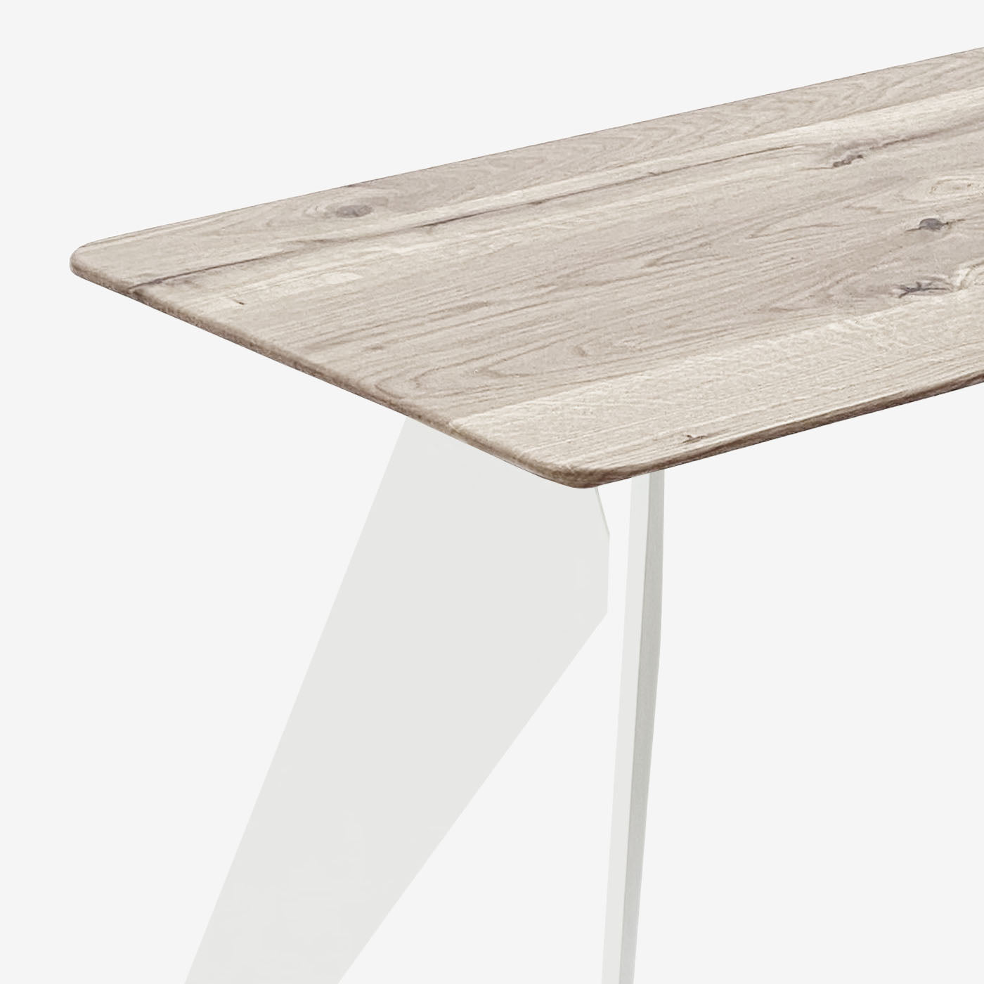 Sitzbank Hoogland Metall Weiß Milk Detail