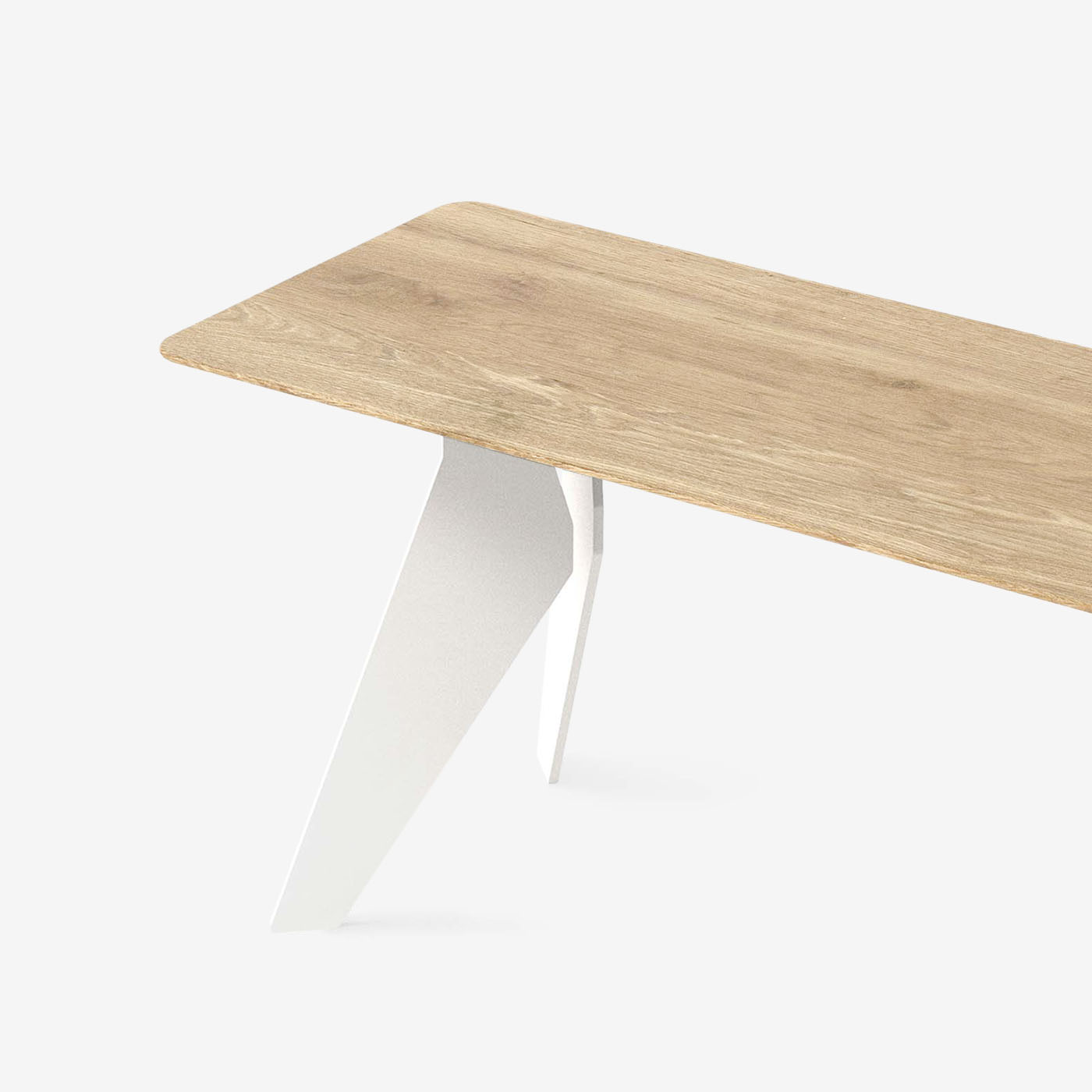 Sitzbank Hoogland Metall Weiß Oat Detail