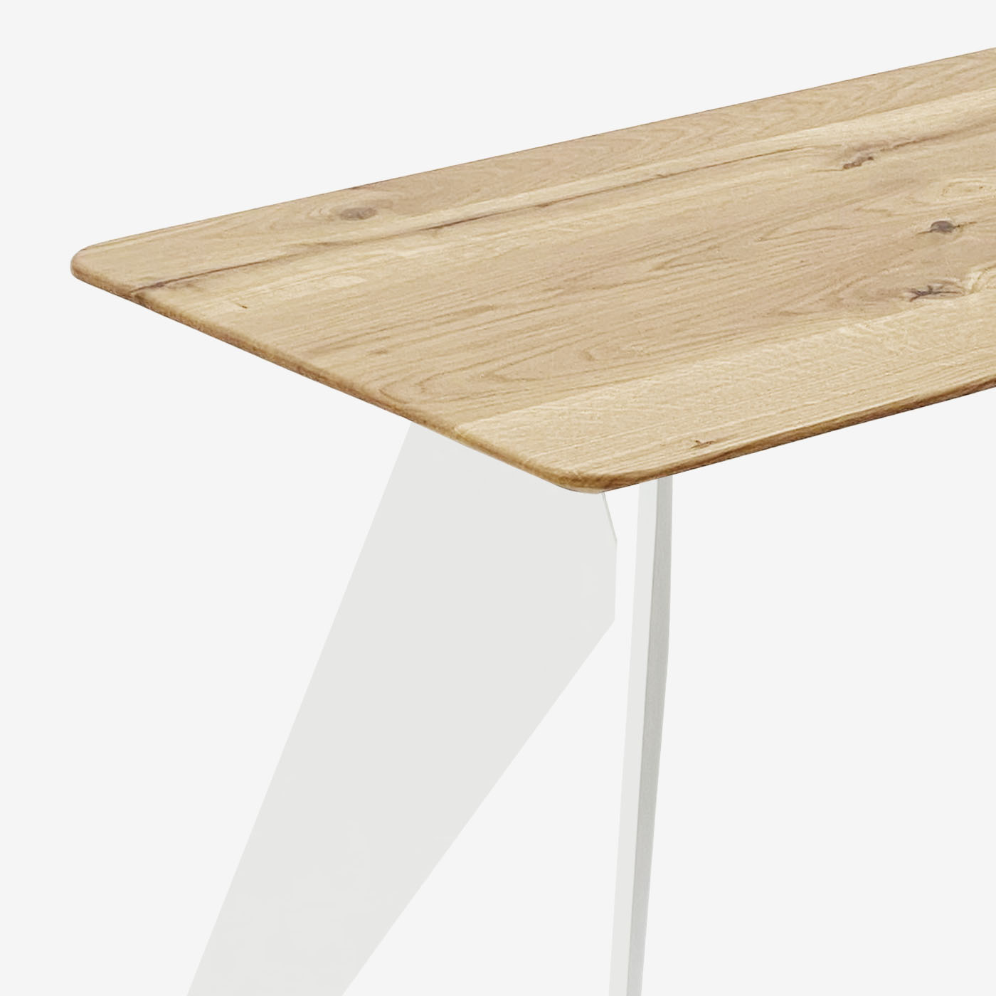 Sitzbank Hoogland Metall Weiß Oat Detail