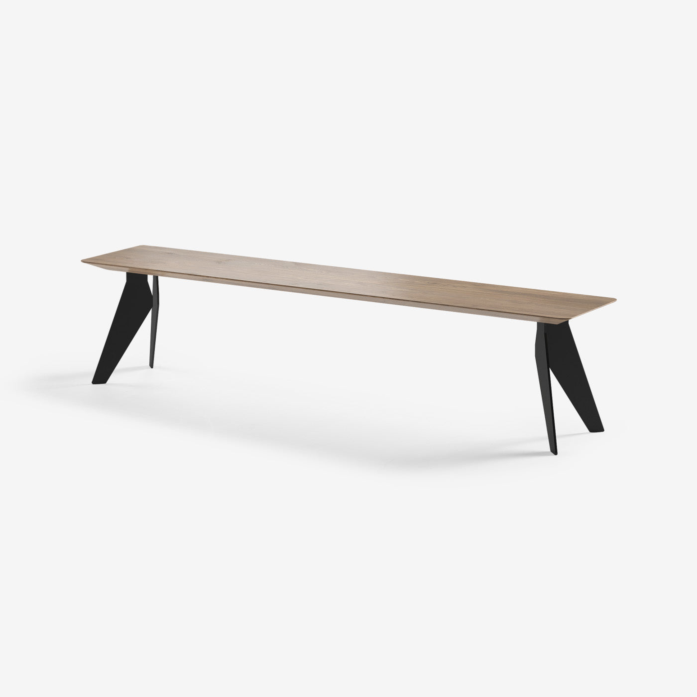 Sitzbank Hoogland Schwarze Beine Cinnamon 200x40 cm