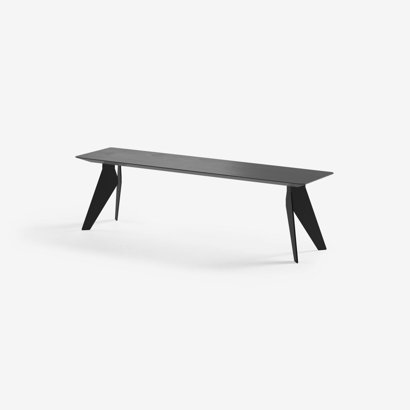 Sitzbank Hoogland Schwarze Beine Espresso 160x40 cm