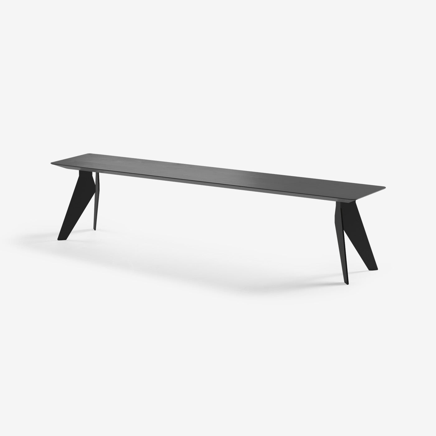 Sitzbank Hoogland Schwarze Beine Espresso 200x40 cm