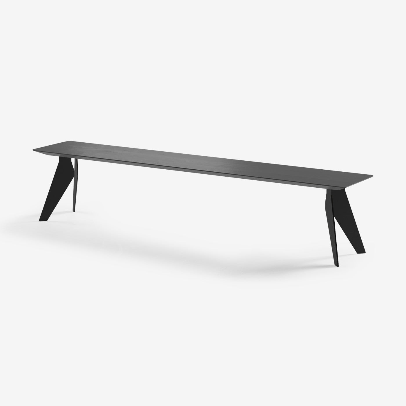 Sitzbank Hoogland Schwarze Beine Espresso 220x40 cm