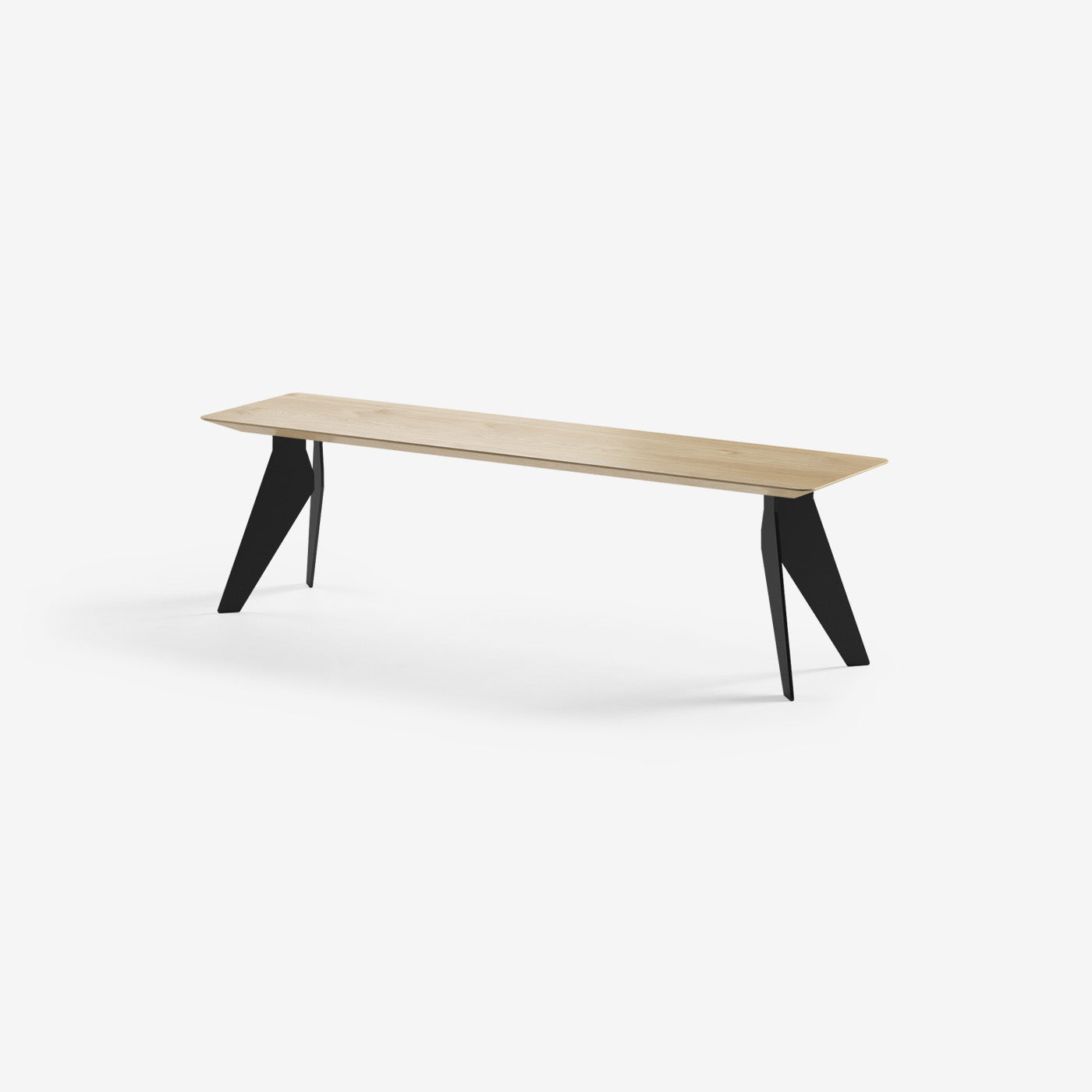 Sitzbank Hoogland Schwarze Beine Oat 160x40 cm