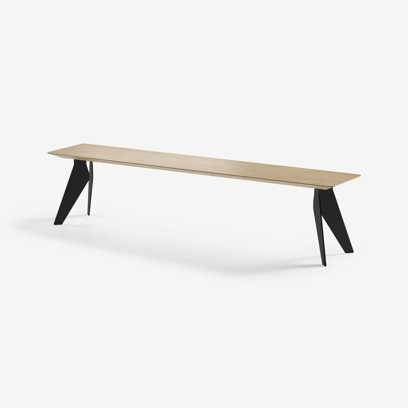 Sitzbank Hoogland Schwarze Beine Oat 200x40 cm