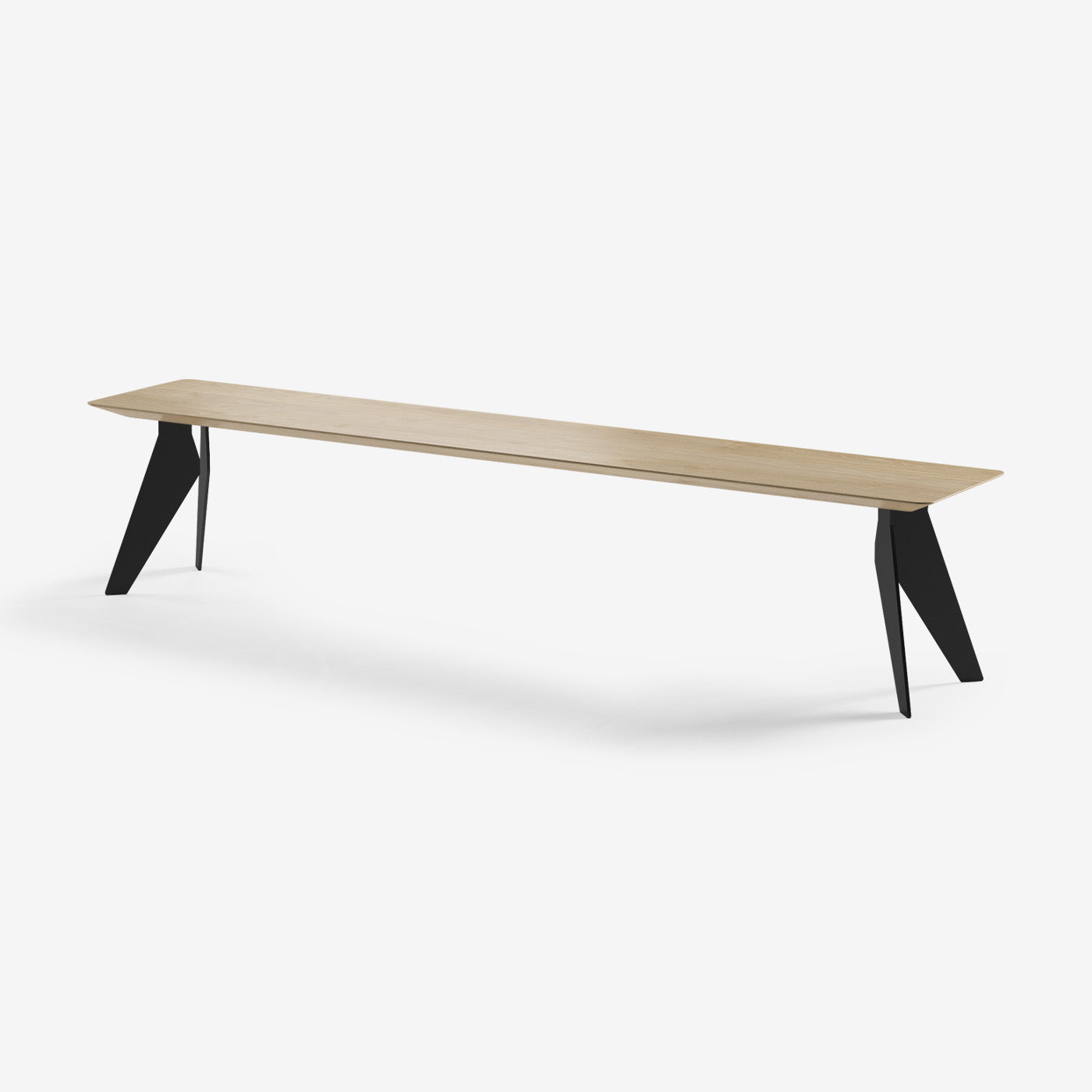 Sitzbank Hoogland Schwarze Beine Oat 220x40 cm