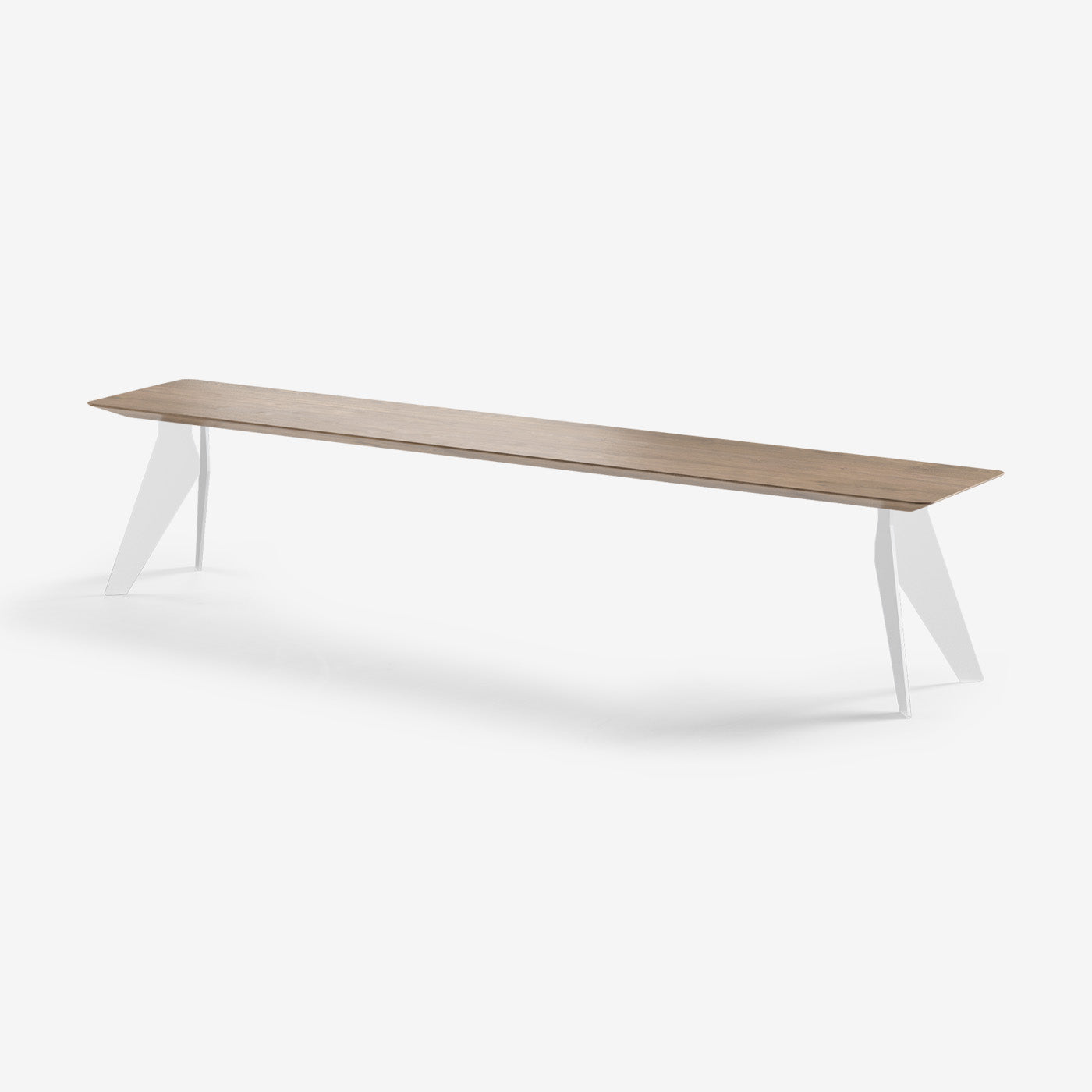 Sitzbank Hoogland Weiße Beine Cinnamon 220x40 cm