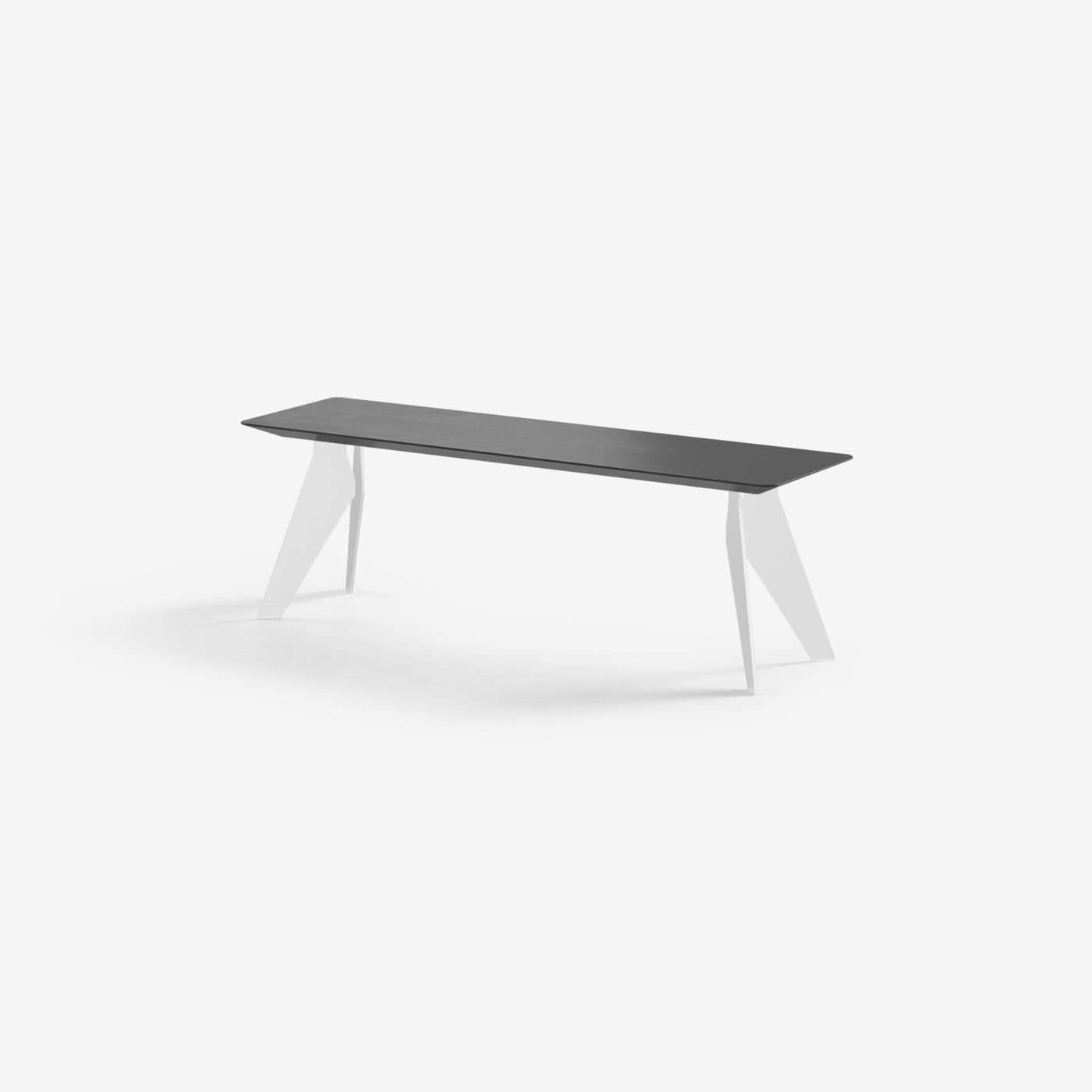 Sitzbank Hoogland Weiße Beine Espresso 140x40 cm