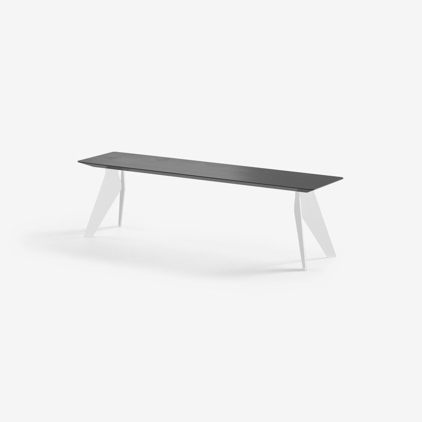 Sitzbank Hoogland Weiße Beine Espresso 160x40 cm