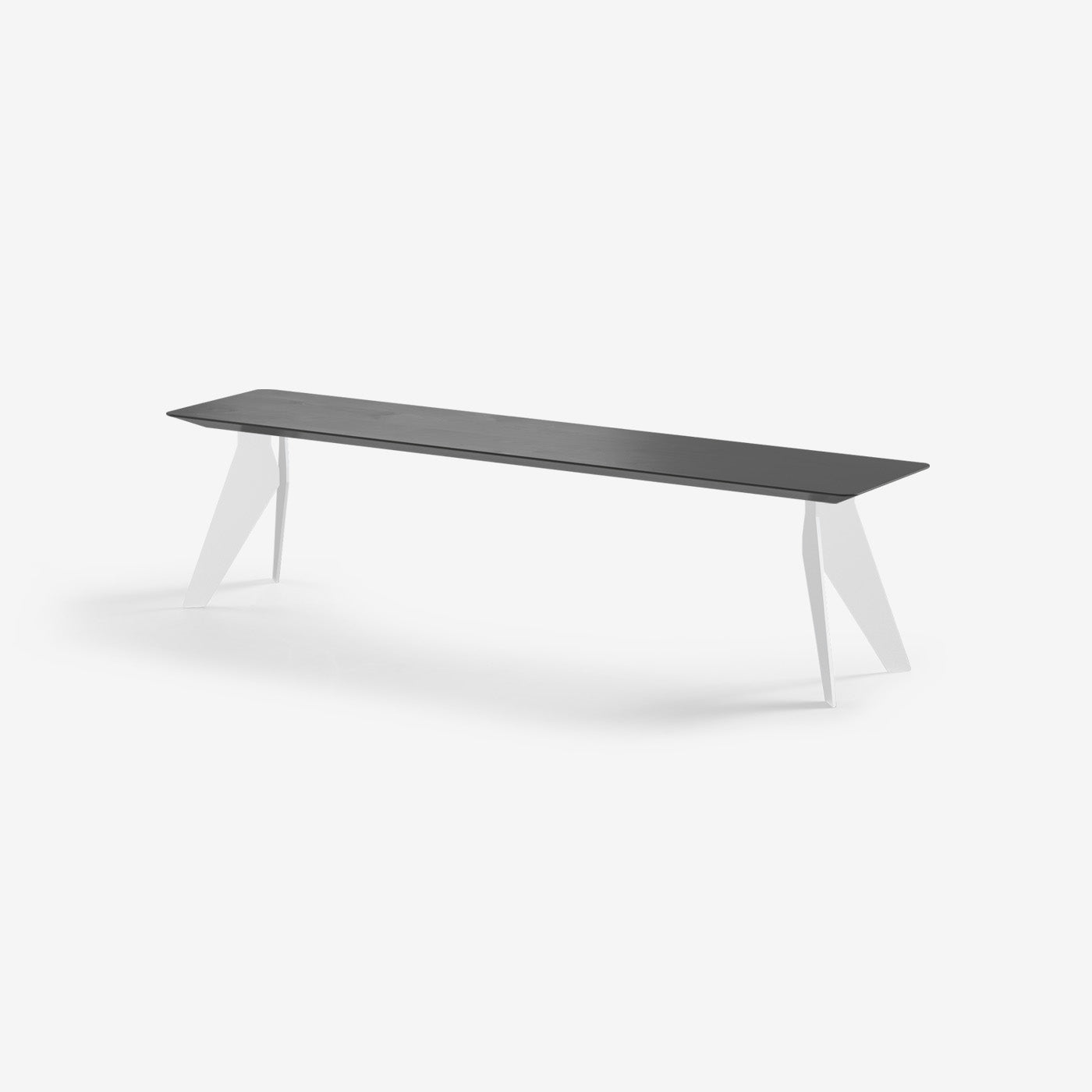Sitzbank Hoogland Weiße Beine Espresso 180x40 cm