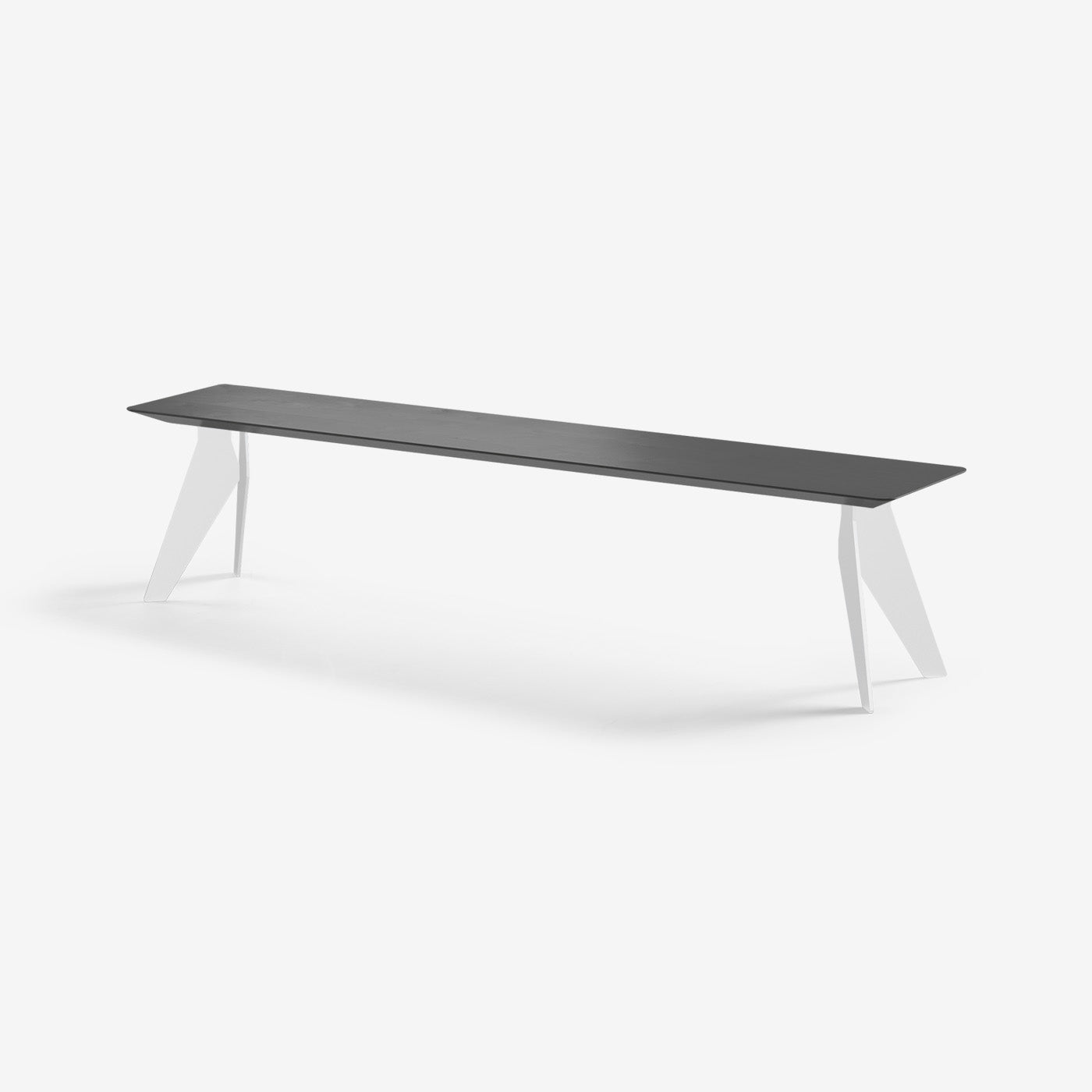 Sitzbank Hoogland Weiße Beine Espresso 200x40 cm