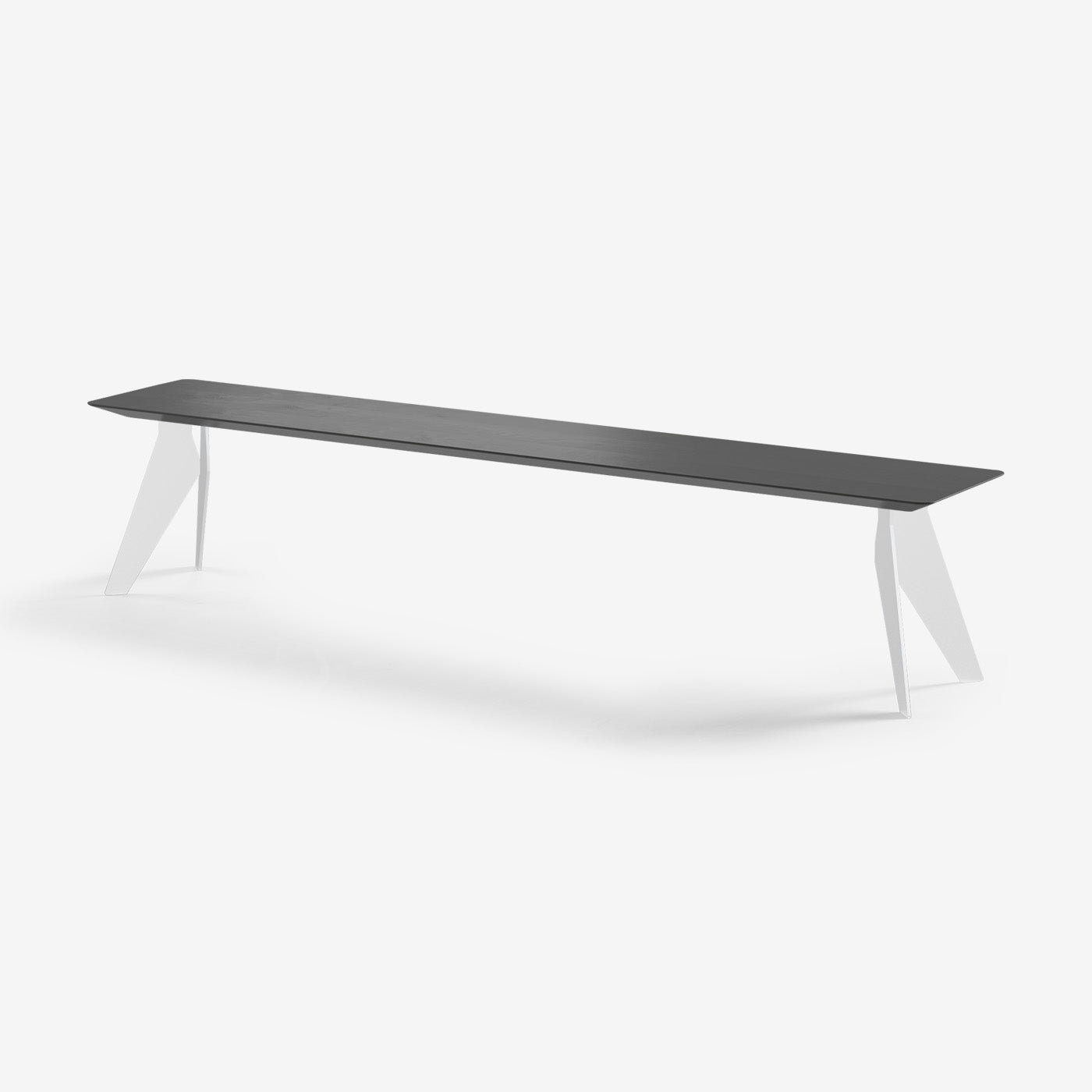 Sitzbank Hoogland Weiße Beine Espresso 220x40 cm