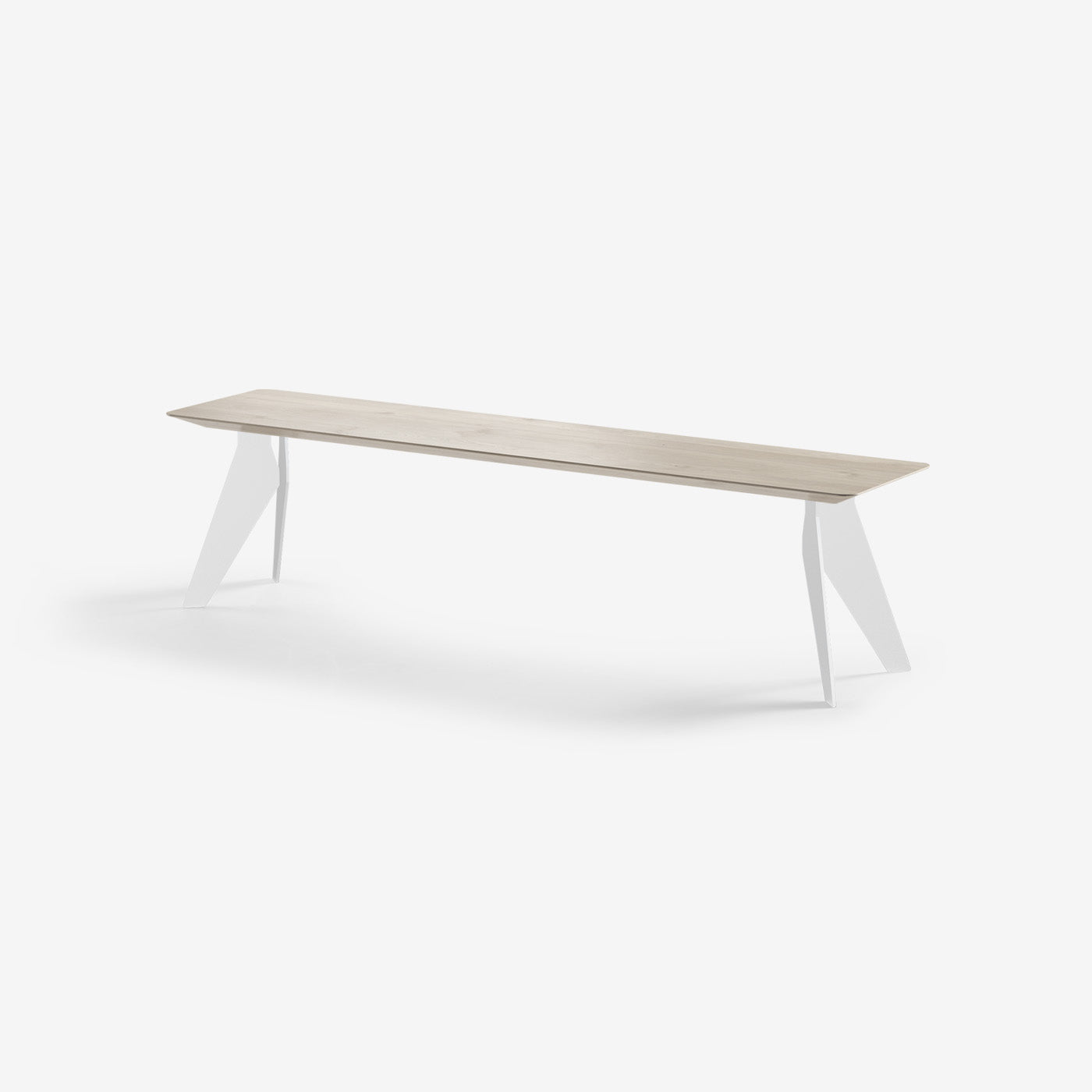 Sitzbank Hoogland Weiße Beine Milk 180x40 cm