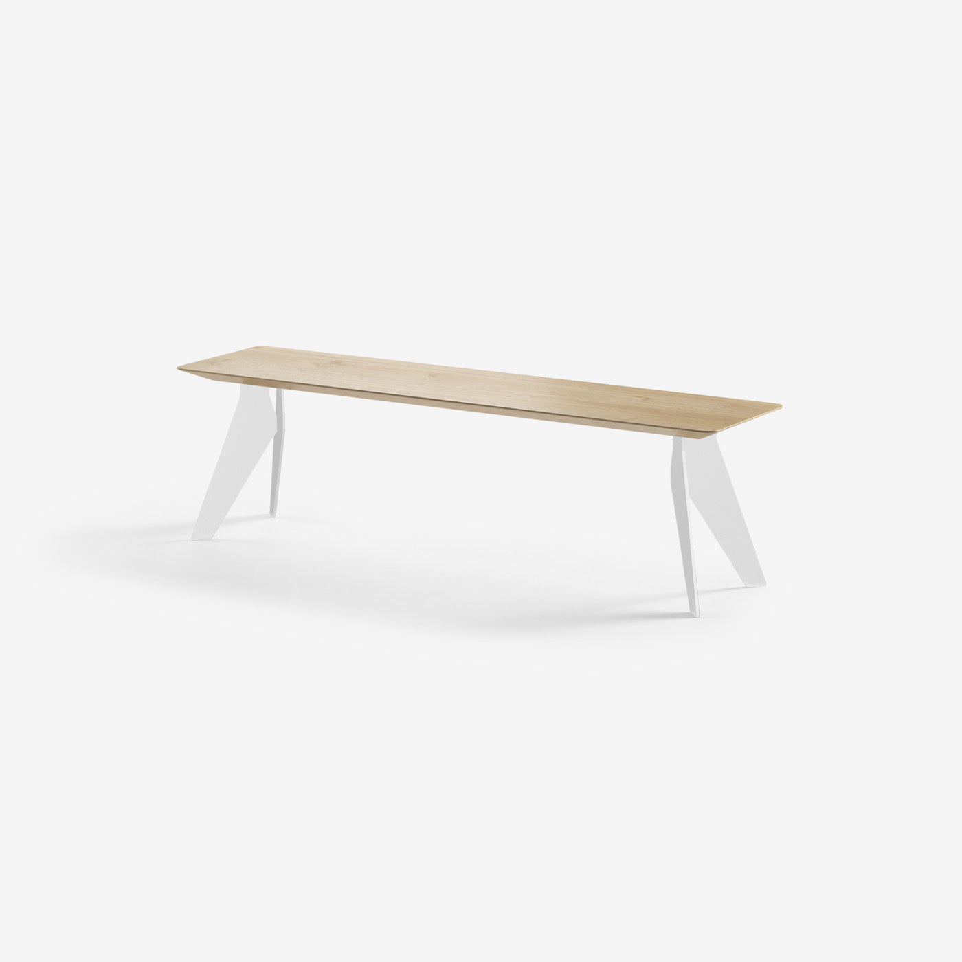 Sitzbank Hoogland Weiße Beine Oat 160x40 cm