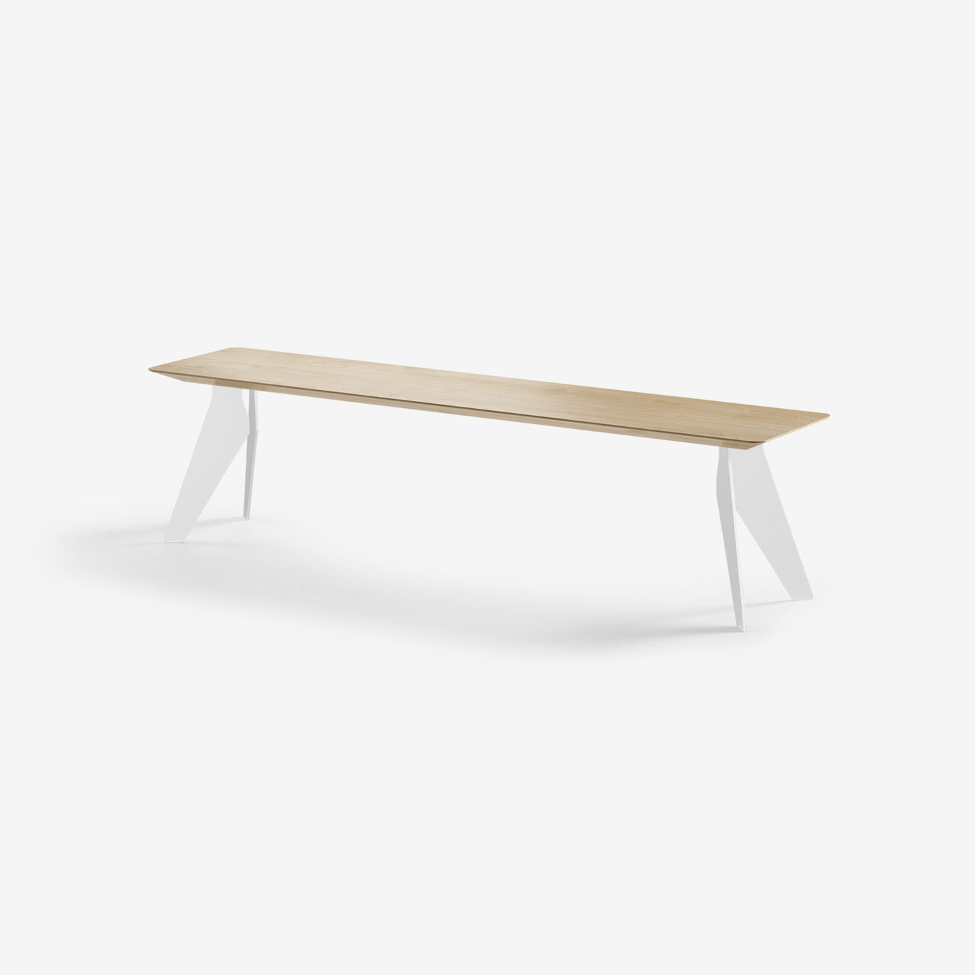 Sitzbank Hoogland Weiße Beine Oat 180x40 cm
