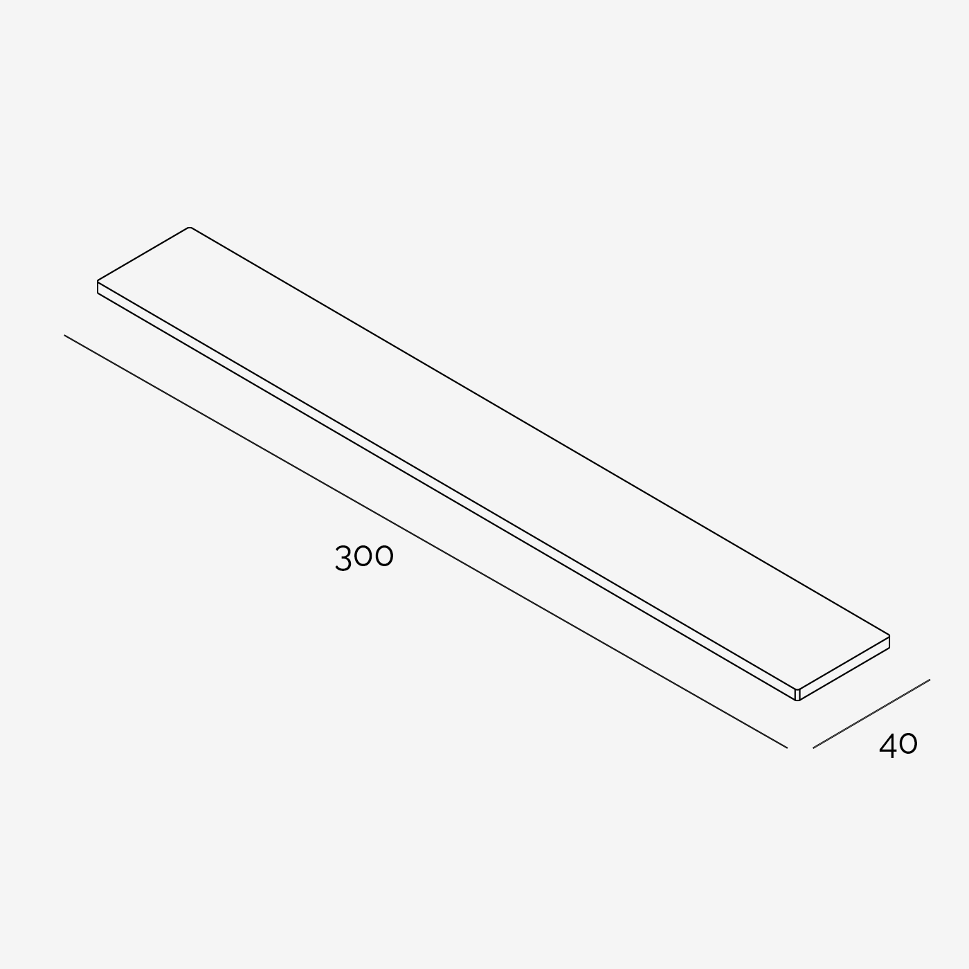 Sitzbank Sitzkissen technische Zeichnung 300x40 cm