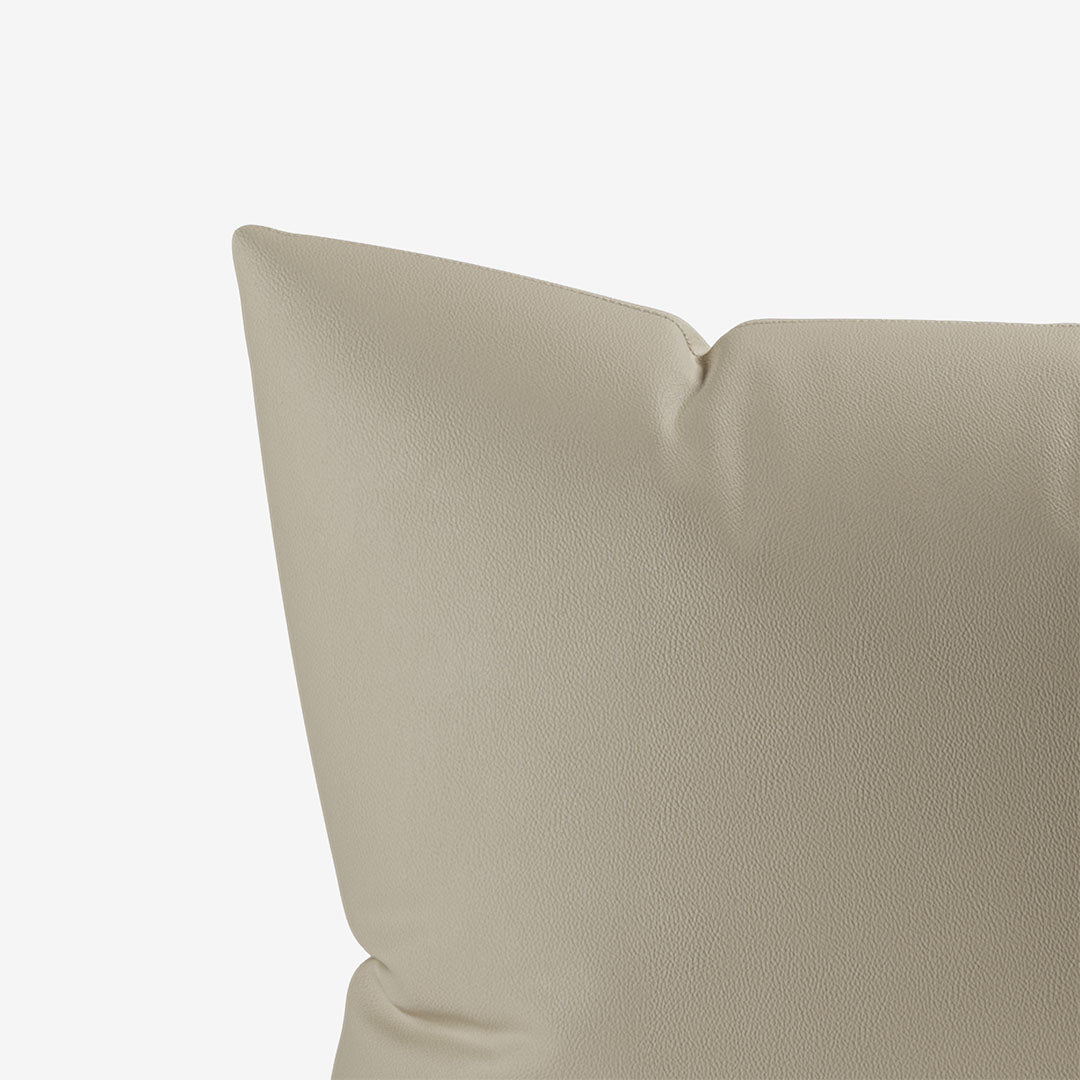 Sofa Kissen 50x50 cm Leder Ivory Detail 02