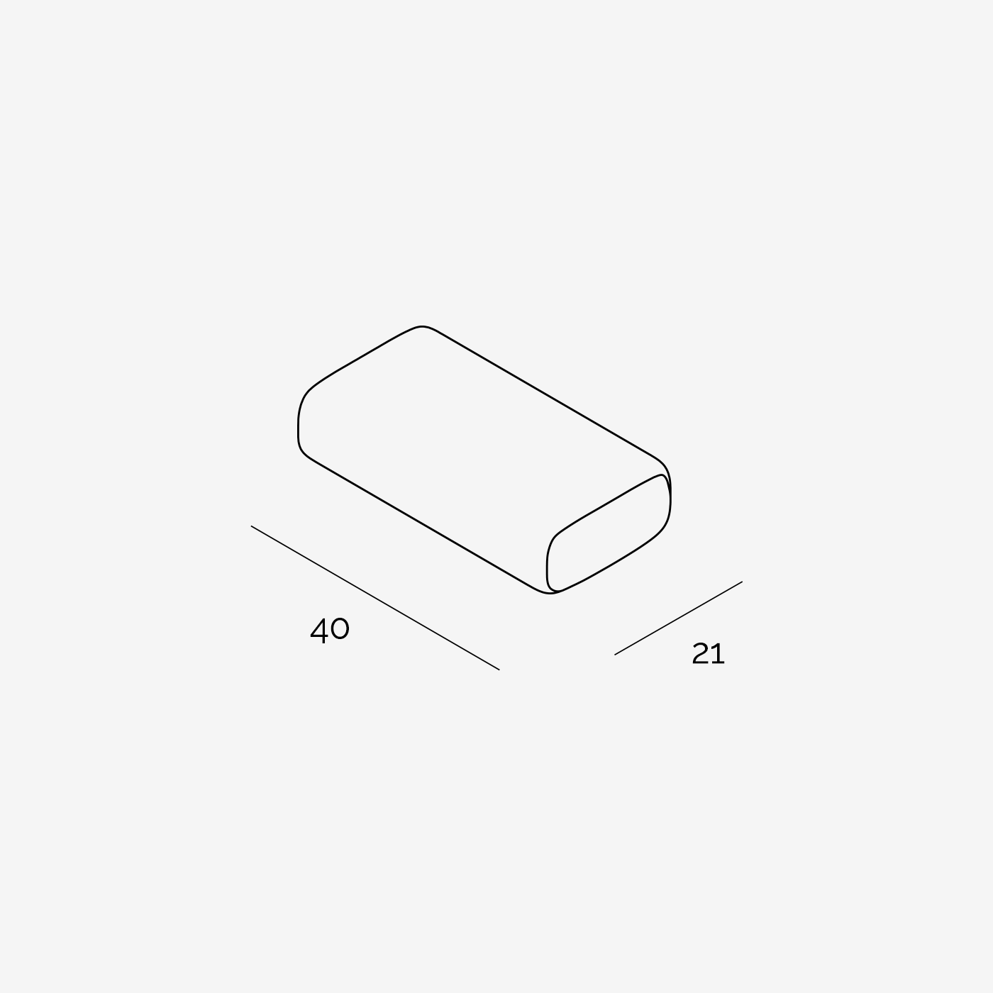 Sofa Nackenkissen technische Zeichnung