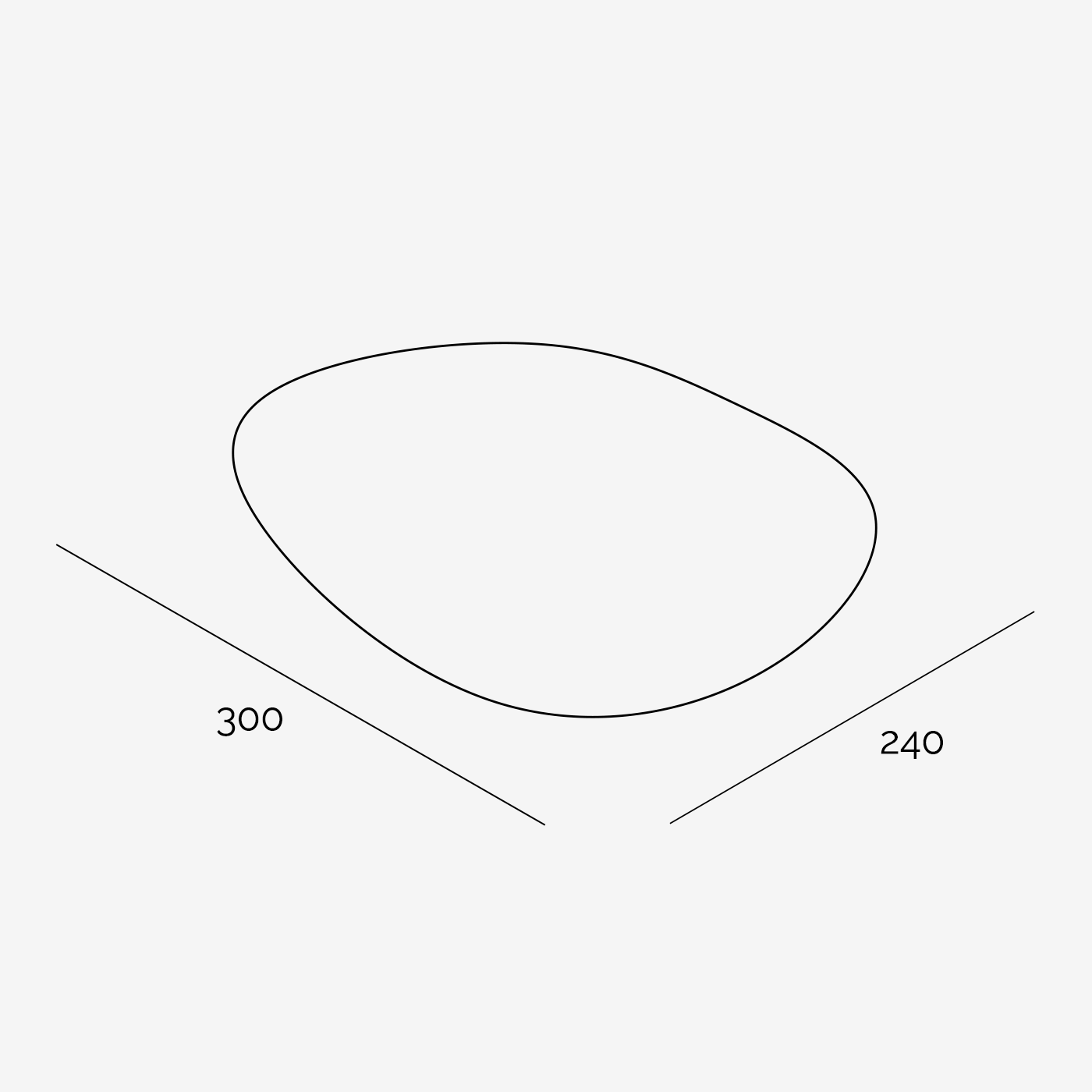 Teppich Mod Blob 300x240 cm technische Zeichnung