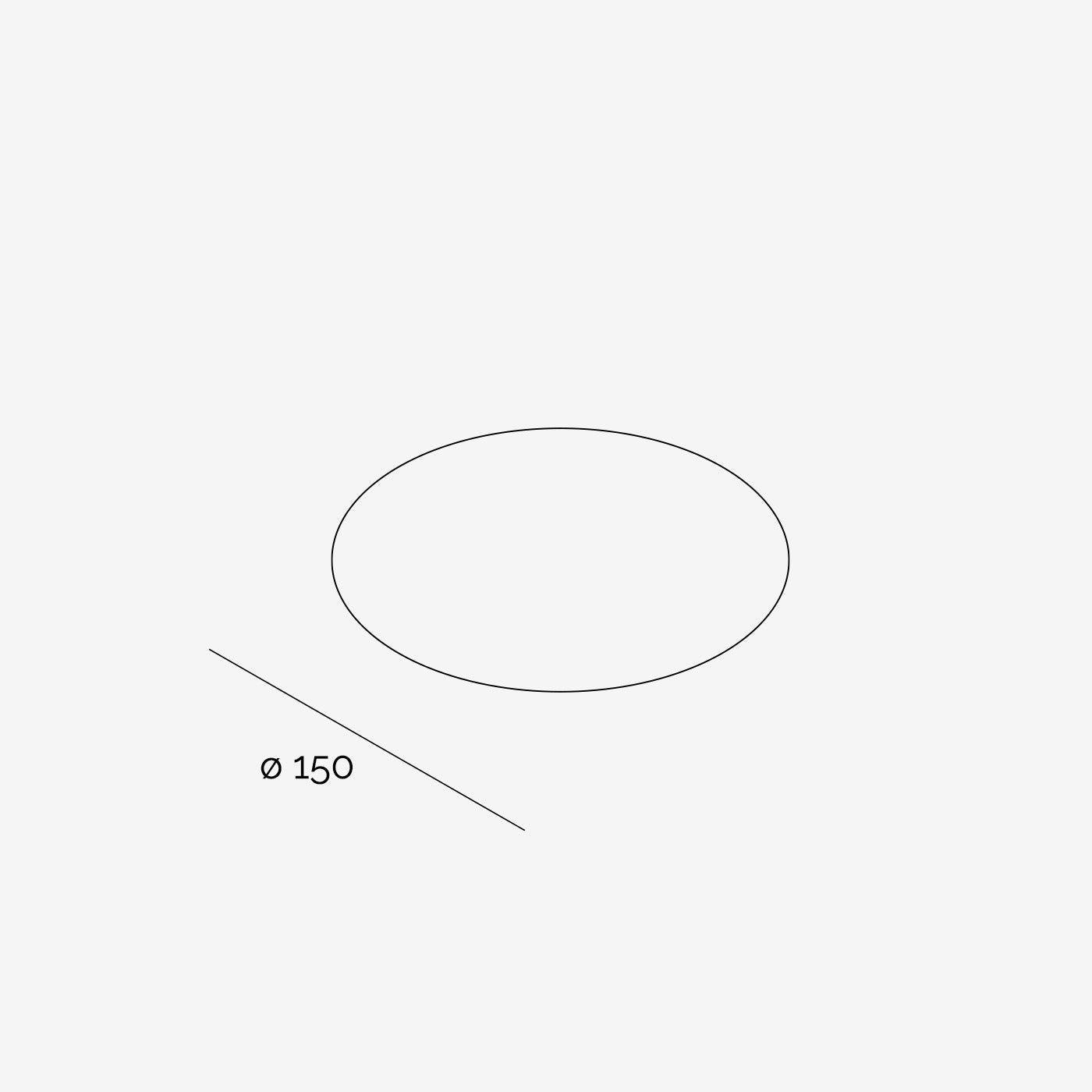 Teppich Mod Rund 150 technische Zeichnung