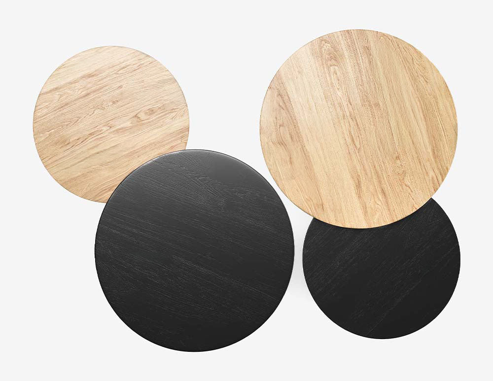 Beistelltische Holz Natur Espresso Astfrei