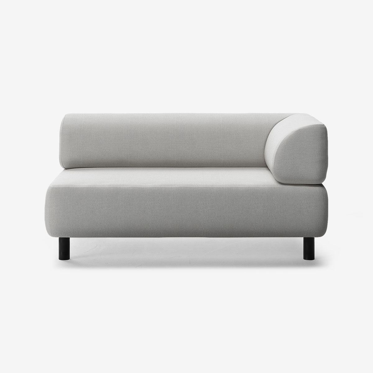 Bolder 2 Sitzer Rechts Nantes Grey Chine Schwarz