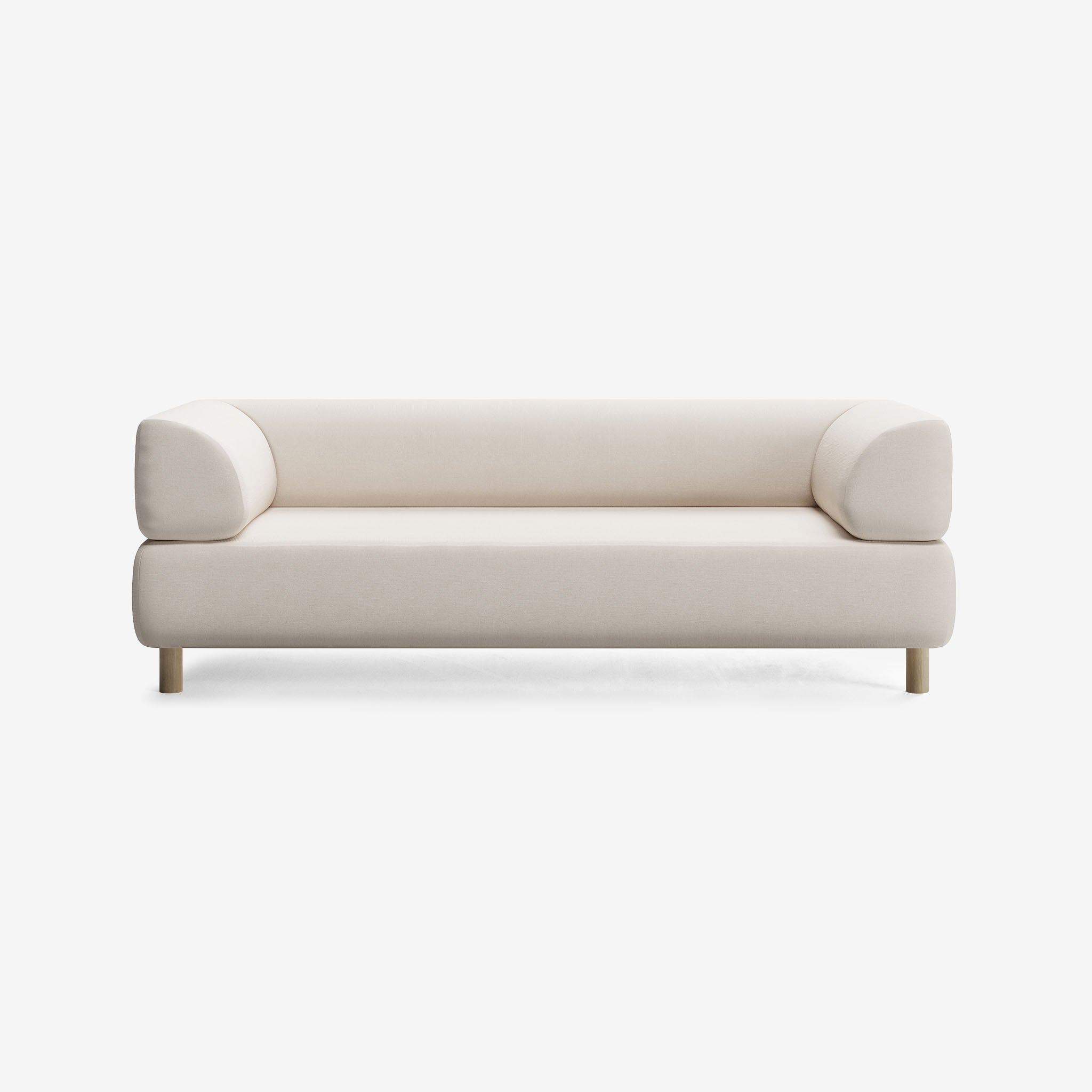 Bolder Einzel Sofa Nantes Linen Chalk Eiche