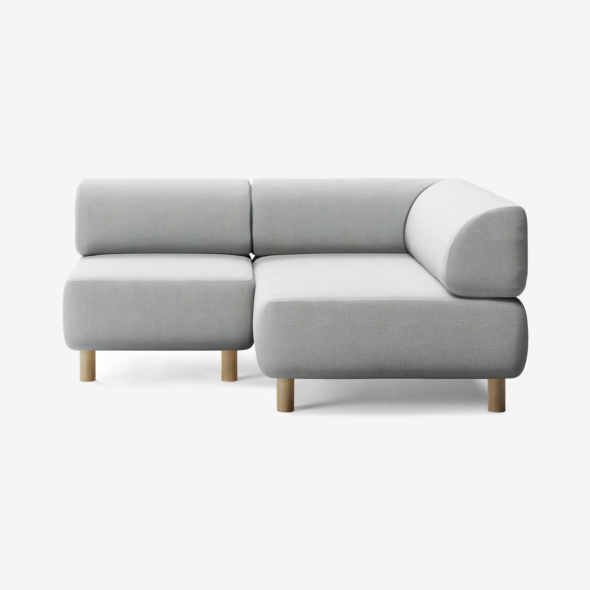 Bolder Sofa 170X150 links Nantes Grey Chine Eiche