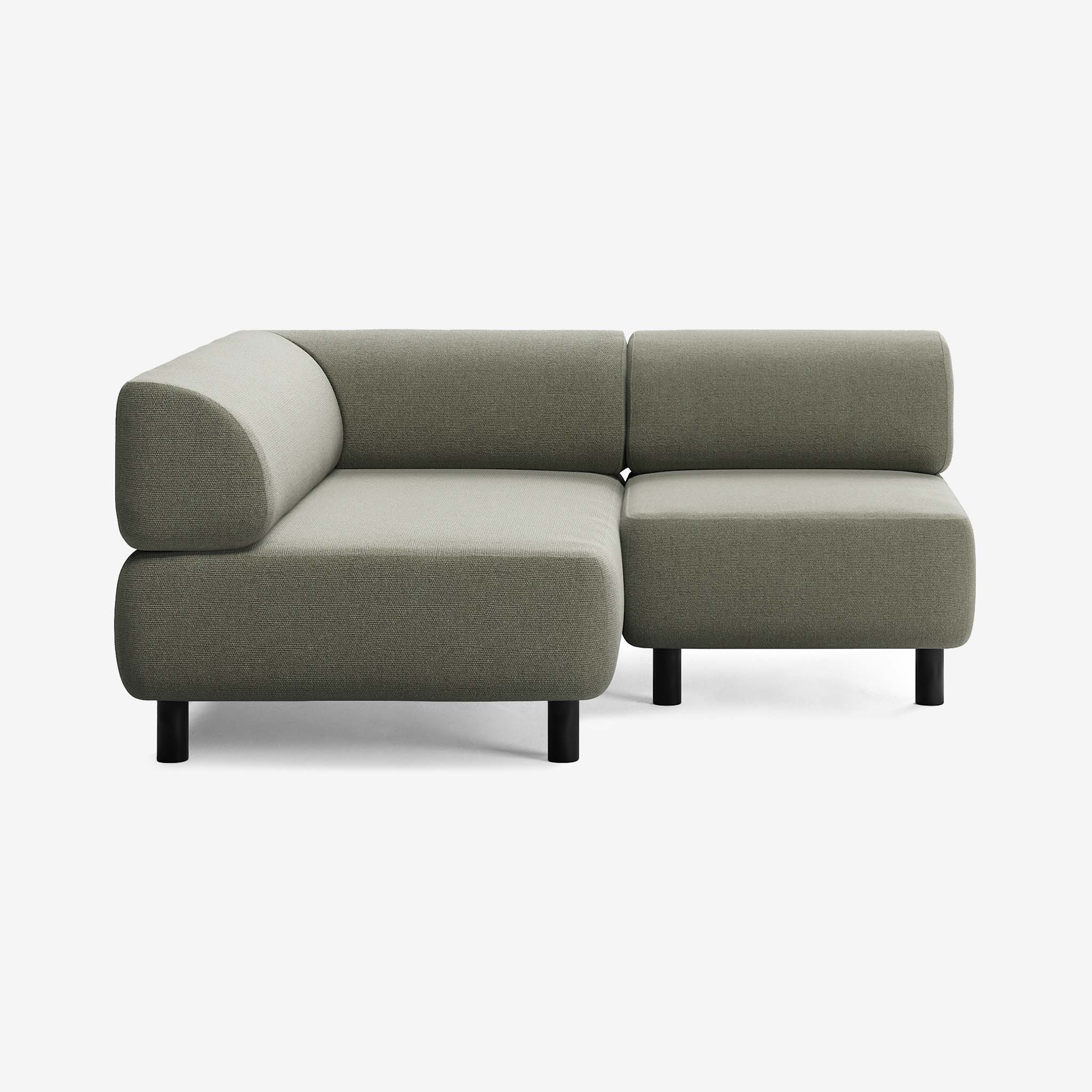 Bolder Sofa 170x150 Heritage Leaf Rechts Schwarz