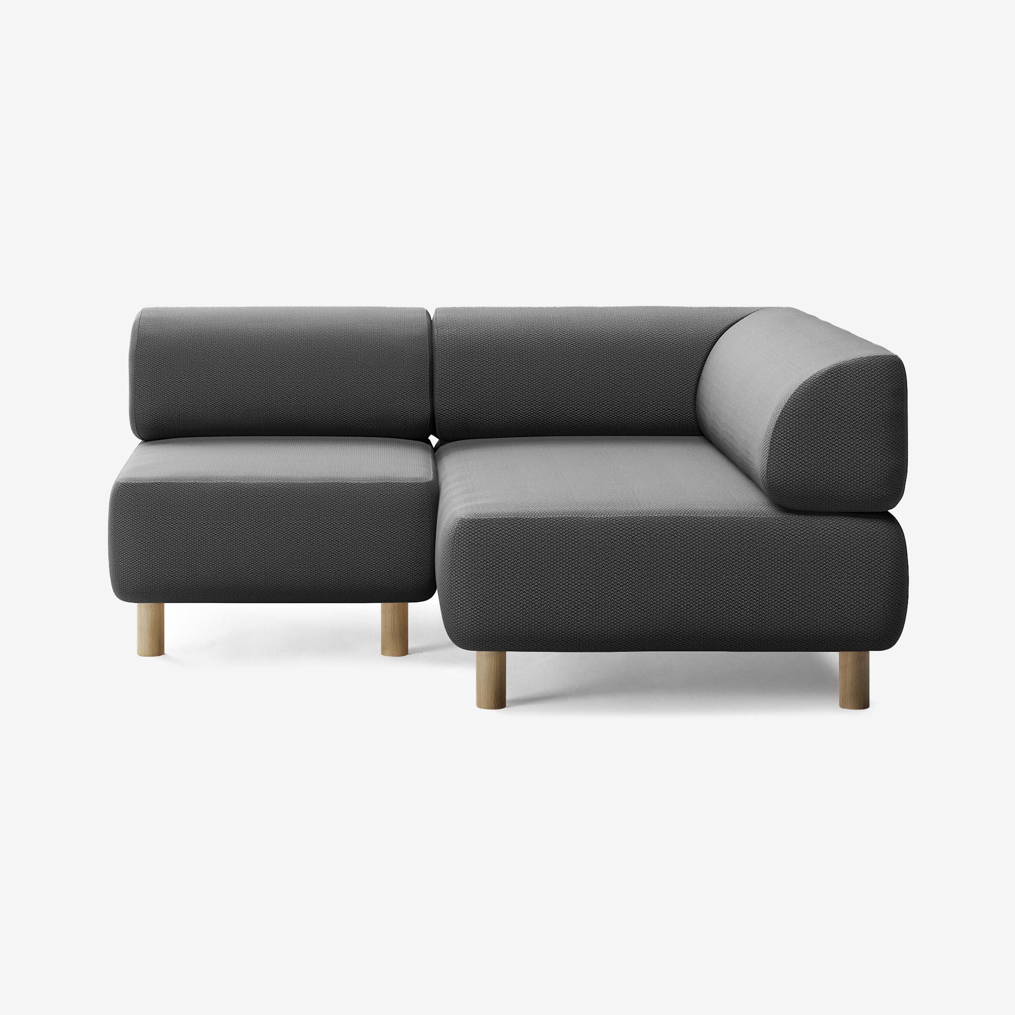 Bolder Sofa 170x150 Links Loop Shadow Eiche