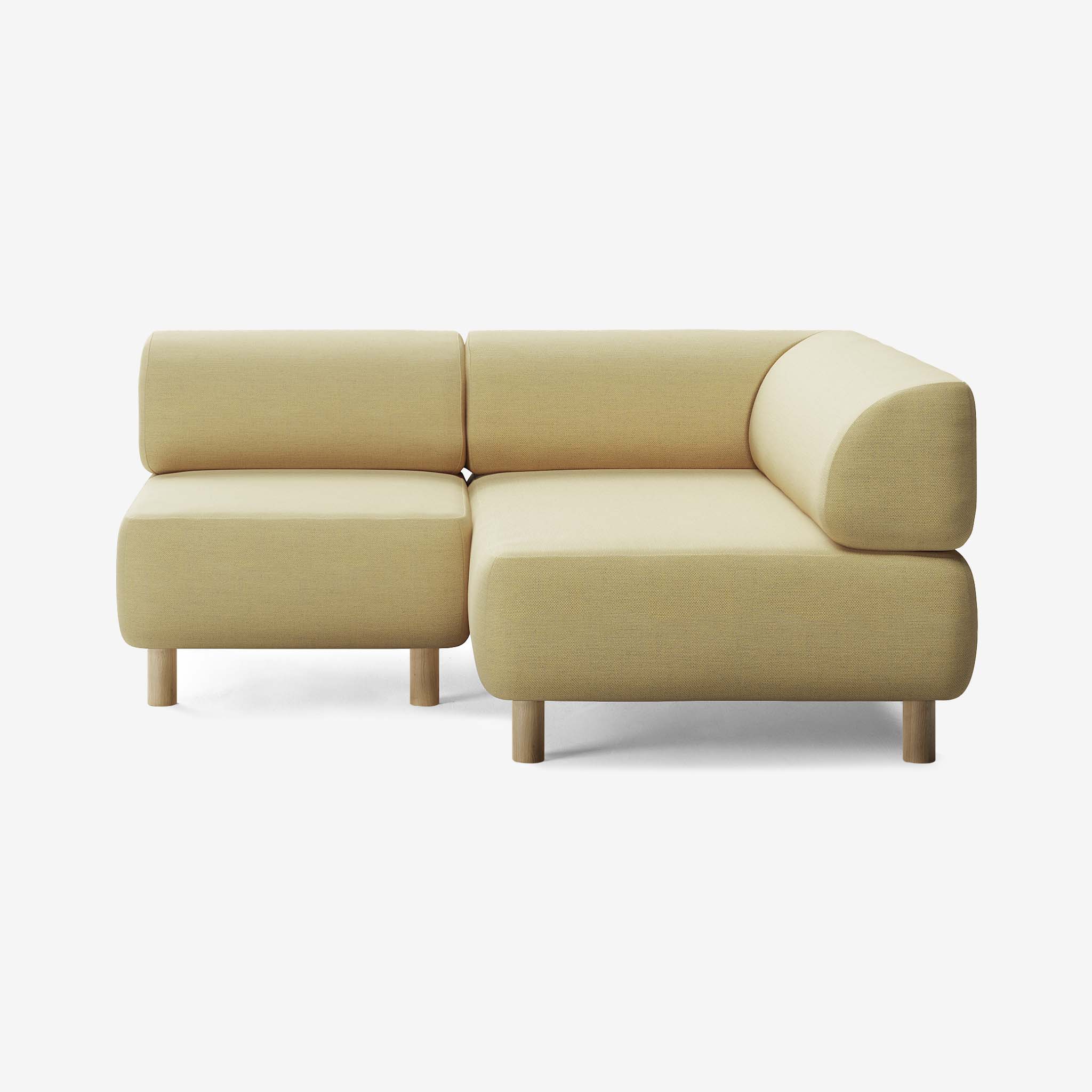 Bolder Sofa 170x150 Links Nantes Amber Eiche