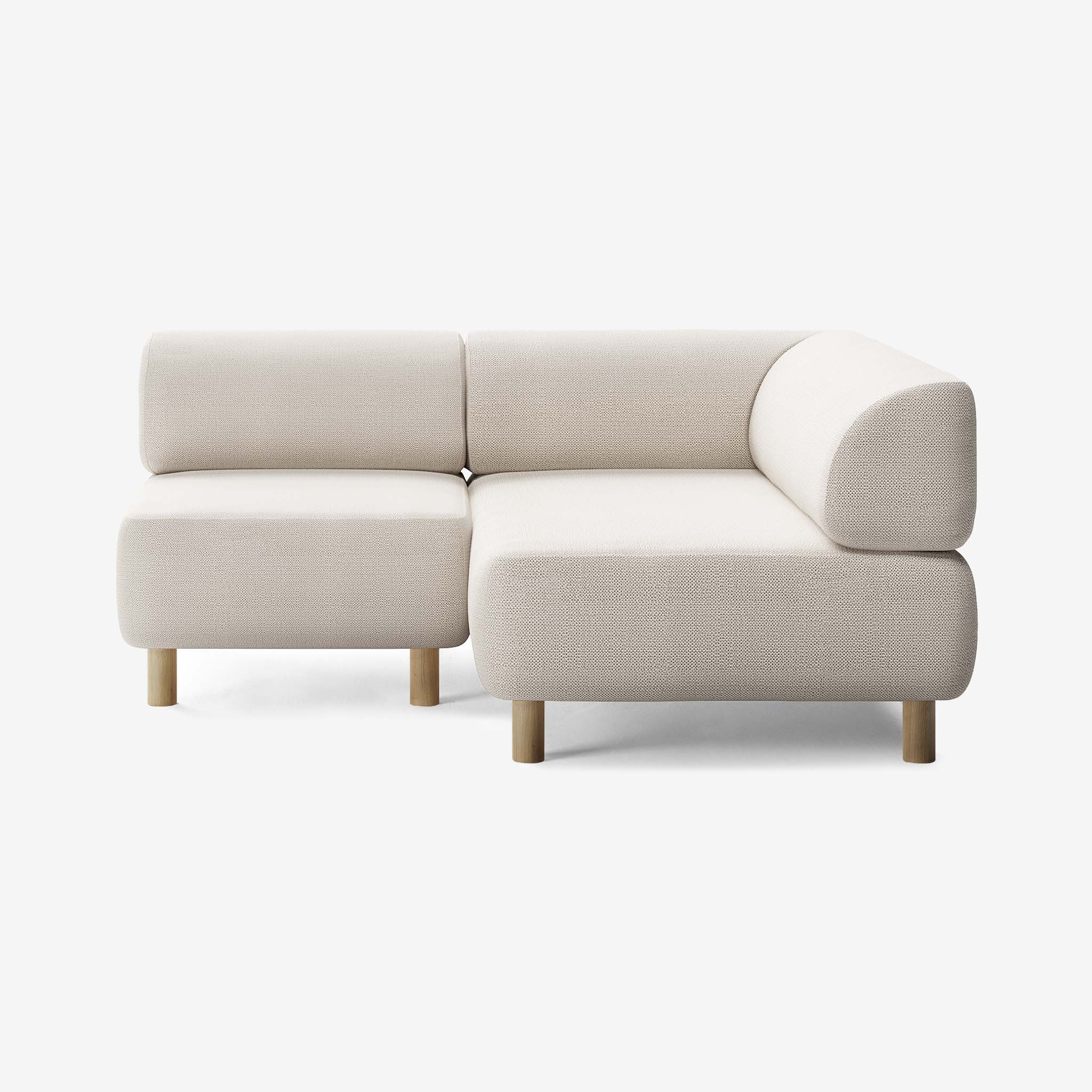 Bolder Sofa 170x150 Links Savant Whisper Eiche