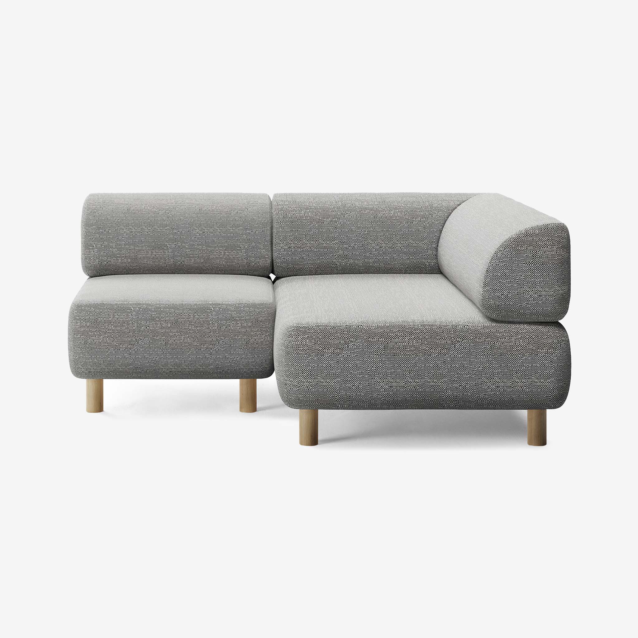 Bolder Sofa 170x150 Links Savant Zinc Eiche