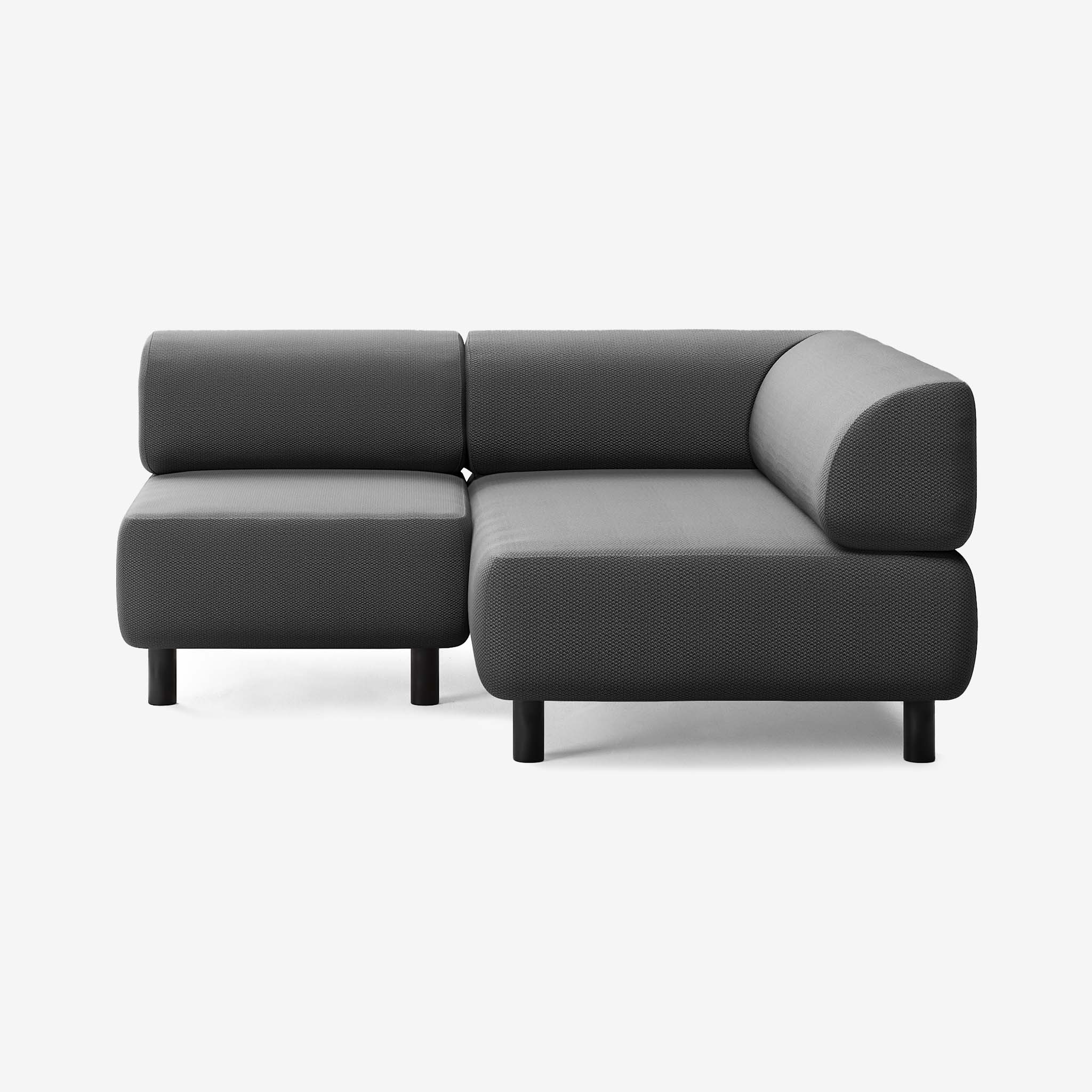 Bolder Sofa 170x150 Loop Shadow Links Schwarz